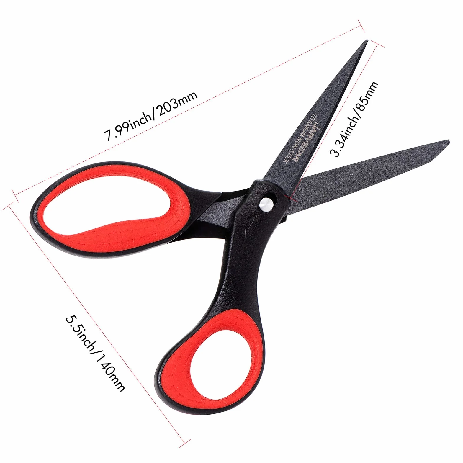 JARVISTAR Forbici da Ufficio Multiuso 20.3 cm Ultra Affilate in Titanio 2 in 1