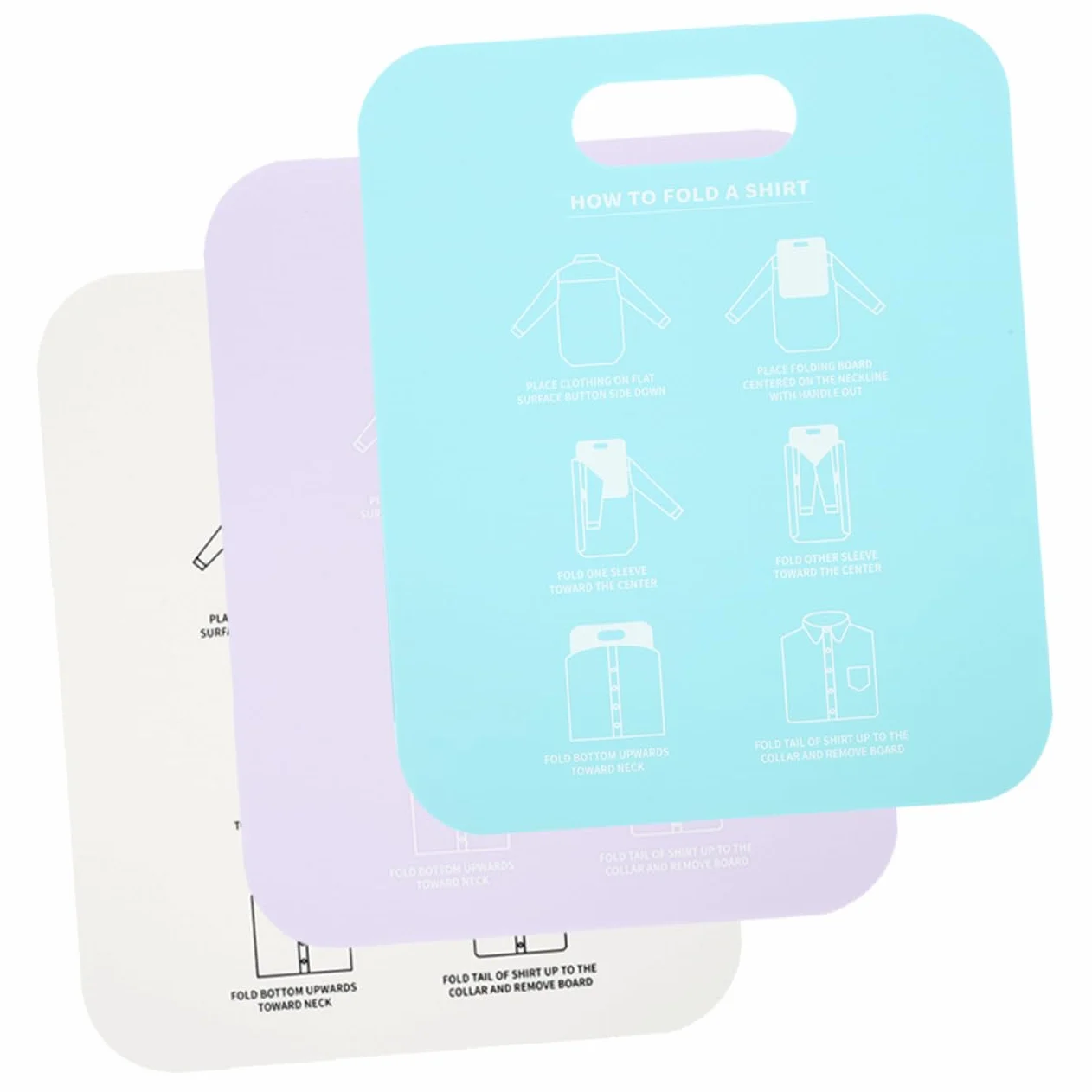 3 Pz Appendiabiti cartella pieghevole per t-shirt adulto cartoncino per camicia vestiti cartella delle magliette tavola pieghevole per maglietta domestico capi di abbigliamento
