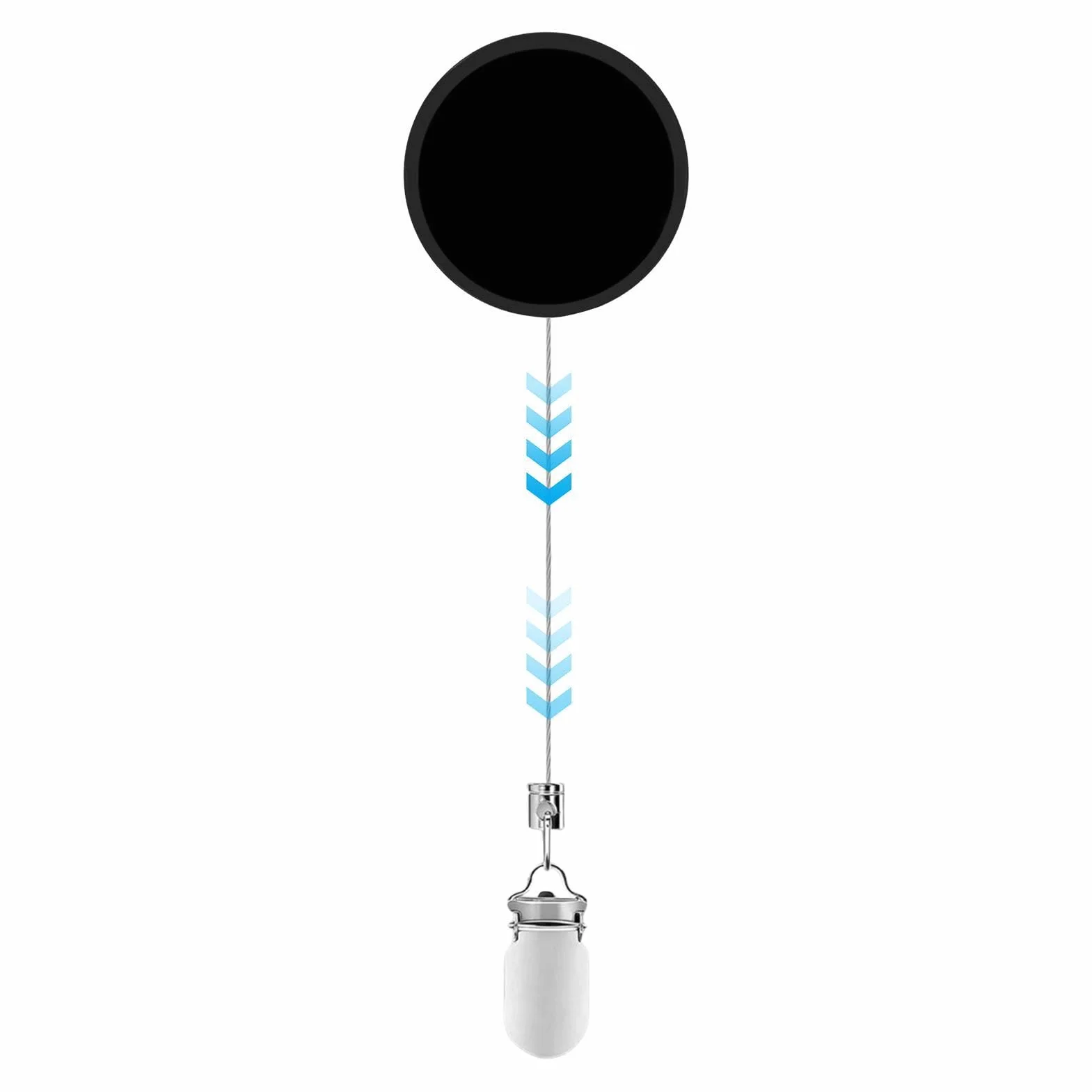 Ganci per asciugamani da parete con corda retrattile 60 cm clip adesiva