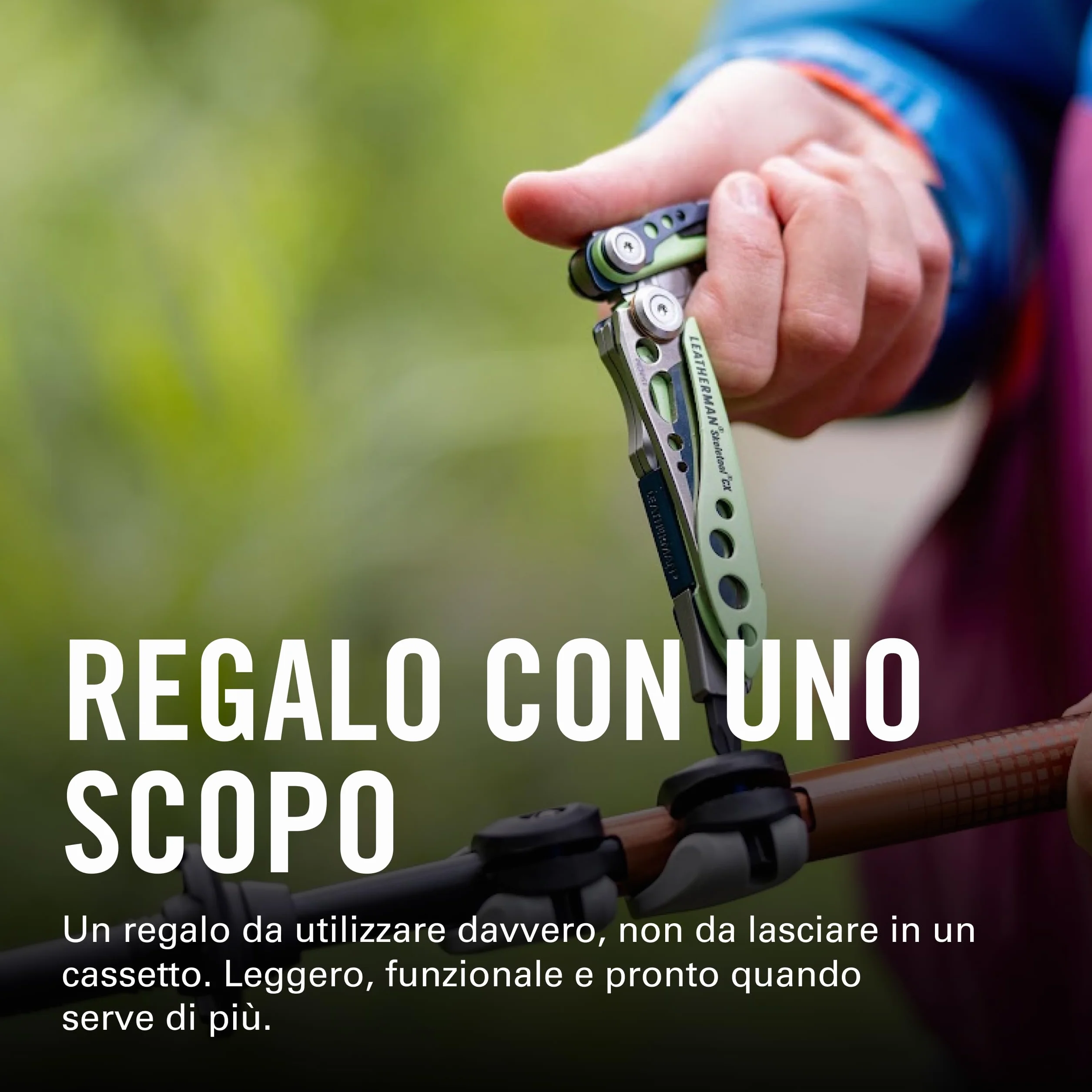 Leatherman Skeletool CX - Multiutensile 7-in-1 per il Campeggio e la Sopravvivenza - Acciaio Inossidabile, Verde