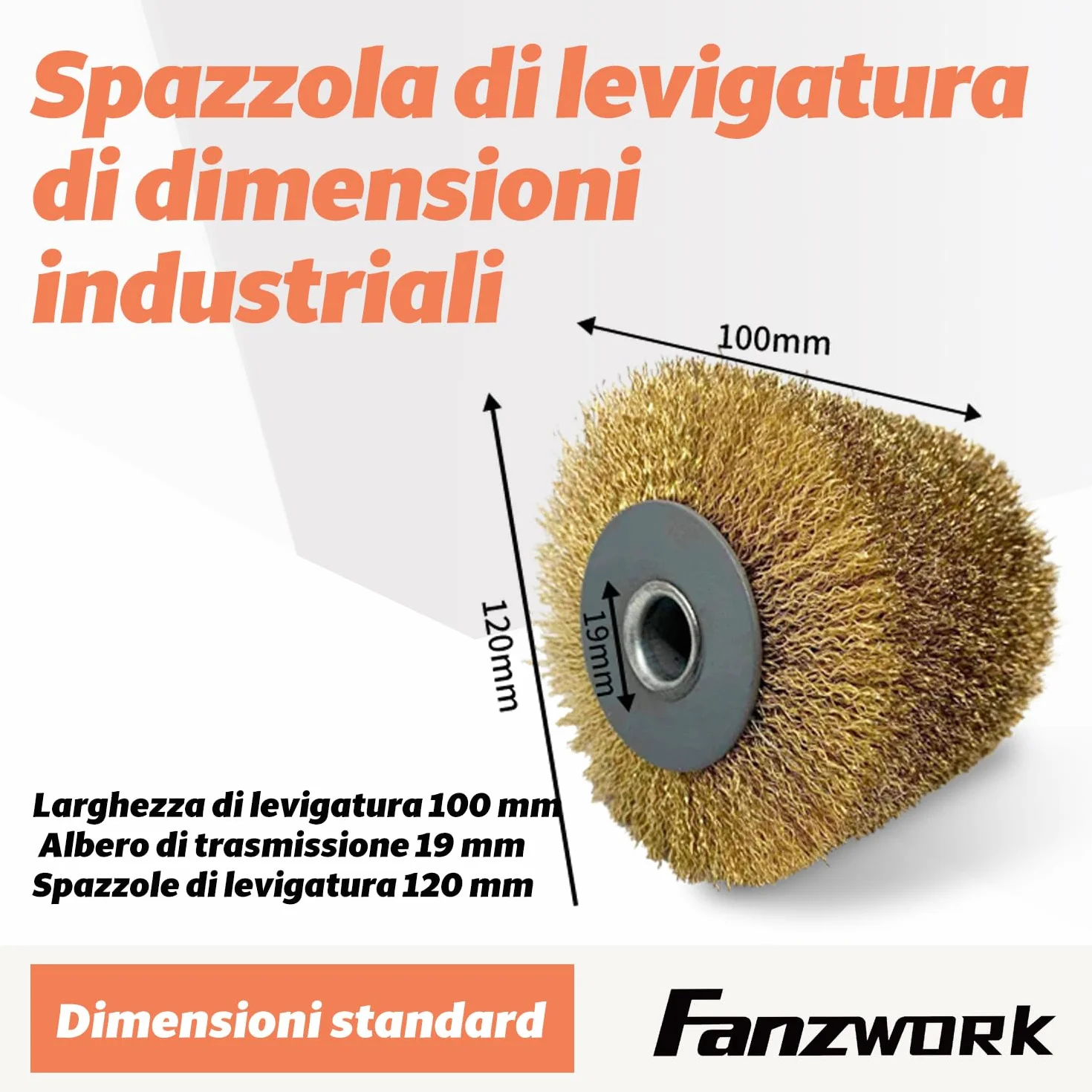 FANZWORK V2 1500 Watt Spazzolatrice per Legno Smerigliatrice per Superfici con Controllo Velocità