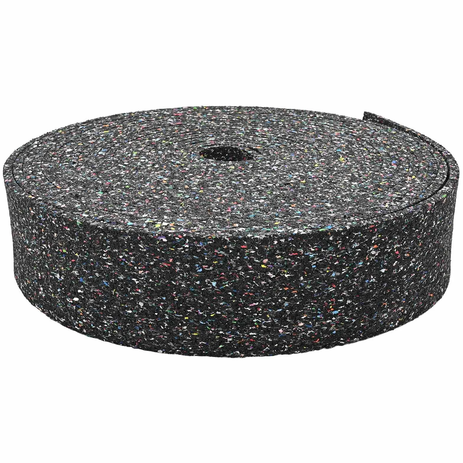 Rotolo di granulato di gomma, nero, 2000 x 12 x 0,3 cm, materiale elastico resistente, antiscivolo, per ufficio, casa, fai da te, per organizzare e fissare documenti