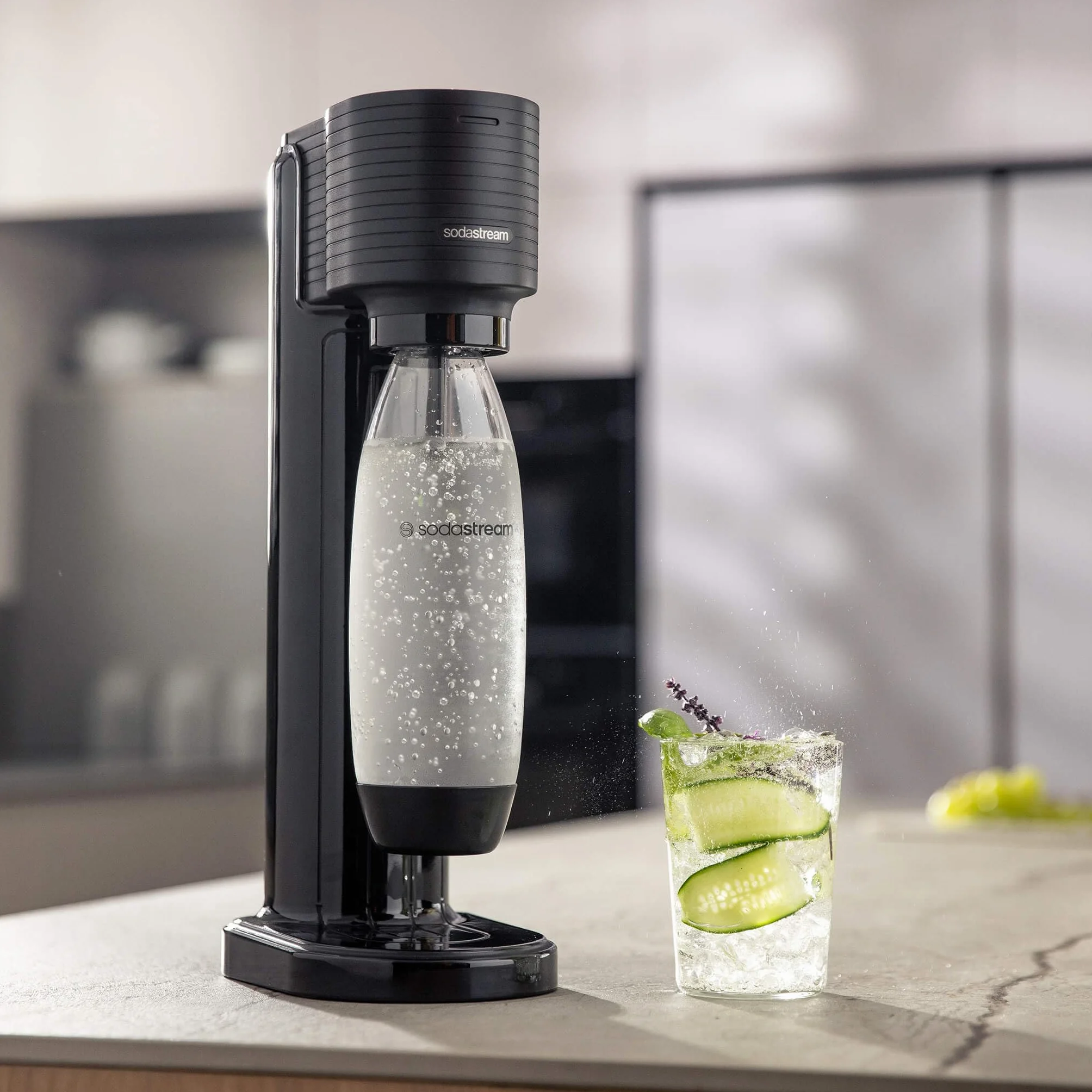 SodaStream Gasatore d'Acqua Gaia Nero Include Cilindro CO2 425gr