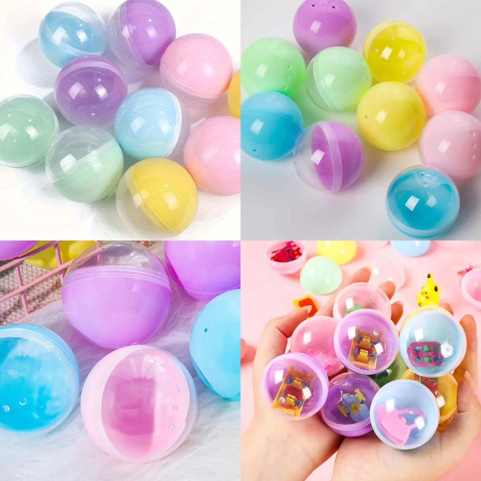 MINZHI 120 Pezzi di Palle riempibili, Palline Rotonde vuote, Palla di plastica Acrilico, Sfera plastica Trasparente,Palline Trasparenti apribili, Palline in Acrilico,per riempire Gli addobbia 28mm