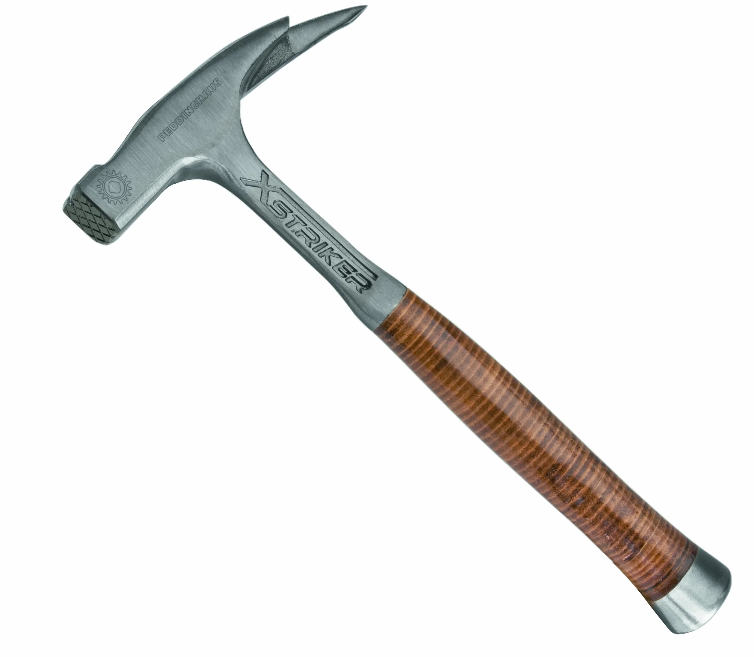 Peddinghaus Xstriker - Martello da carpentiere in acciaio con manico rivestito in cuoio