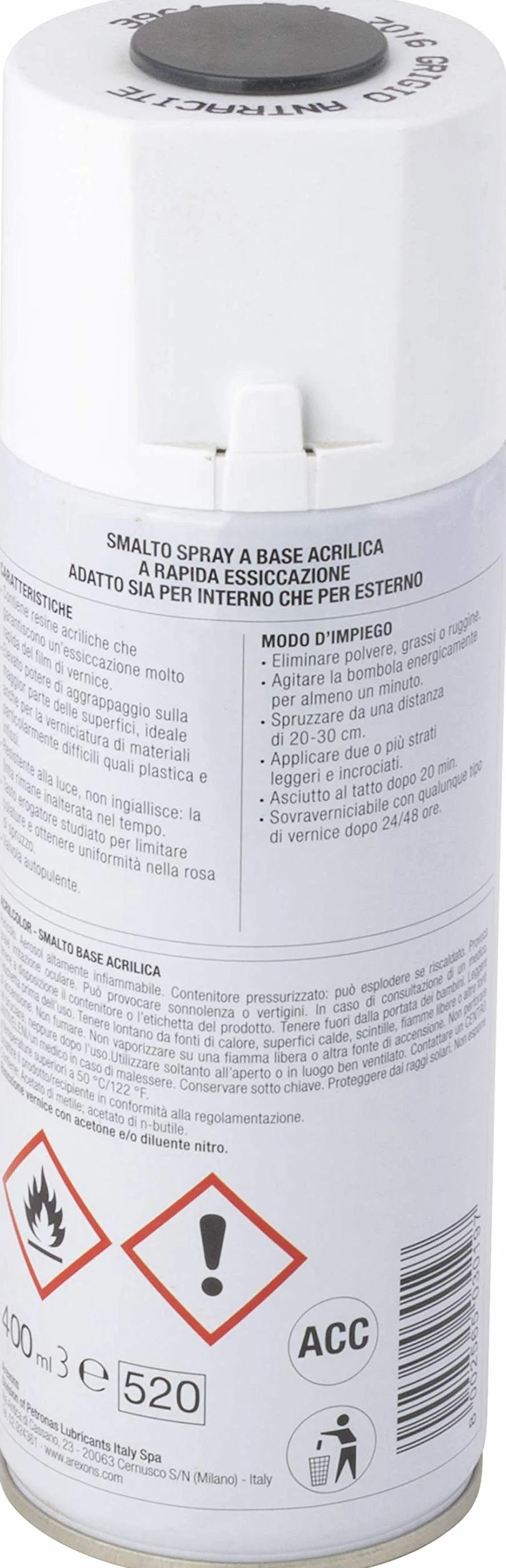 AREXONS Smalto Spray Acrilico RAL 7016 Grigio Antracite