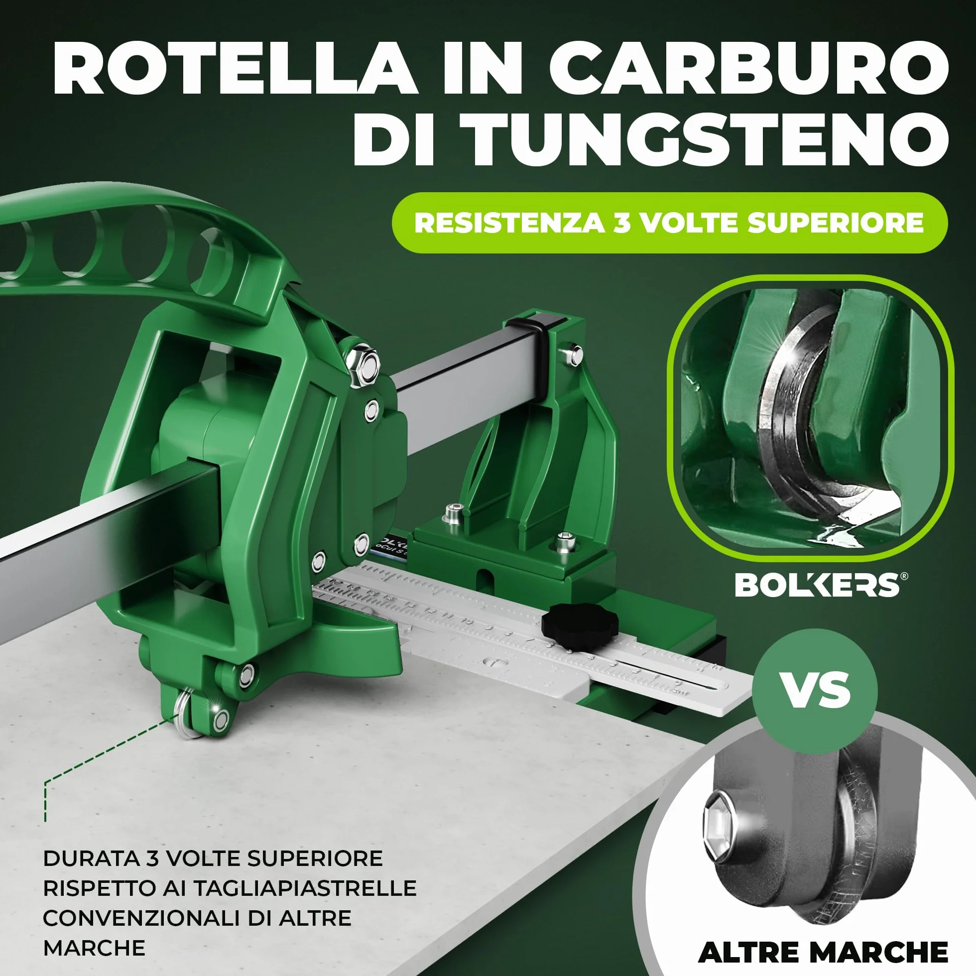 Serie ProCut – Ruota di ricambio per tagliapiastrelle – 22 × 6 × 6 mm carburo di tungsteno con asta – Ruota di ricambio per tagliapiastrelle – per tagliare piastrelle, vetro, piastrelle