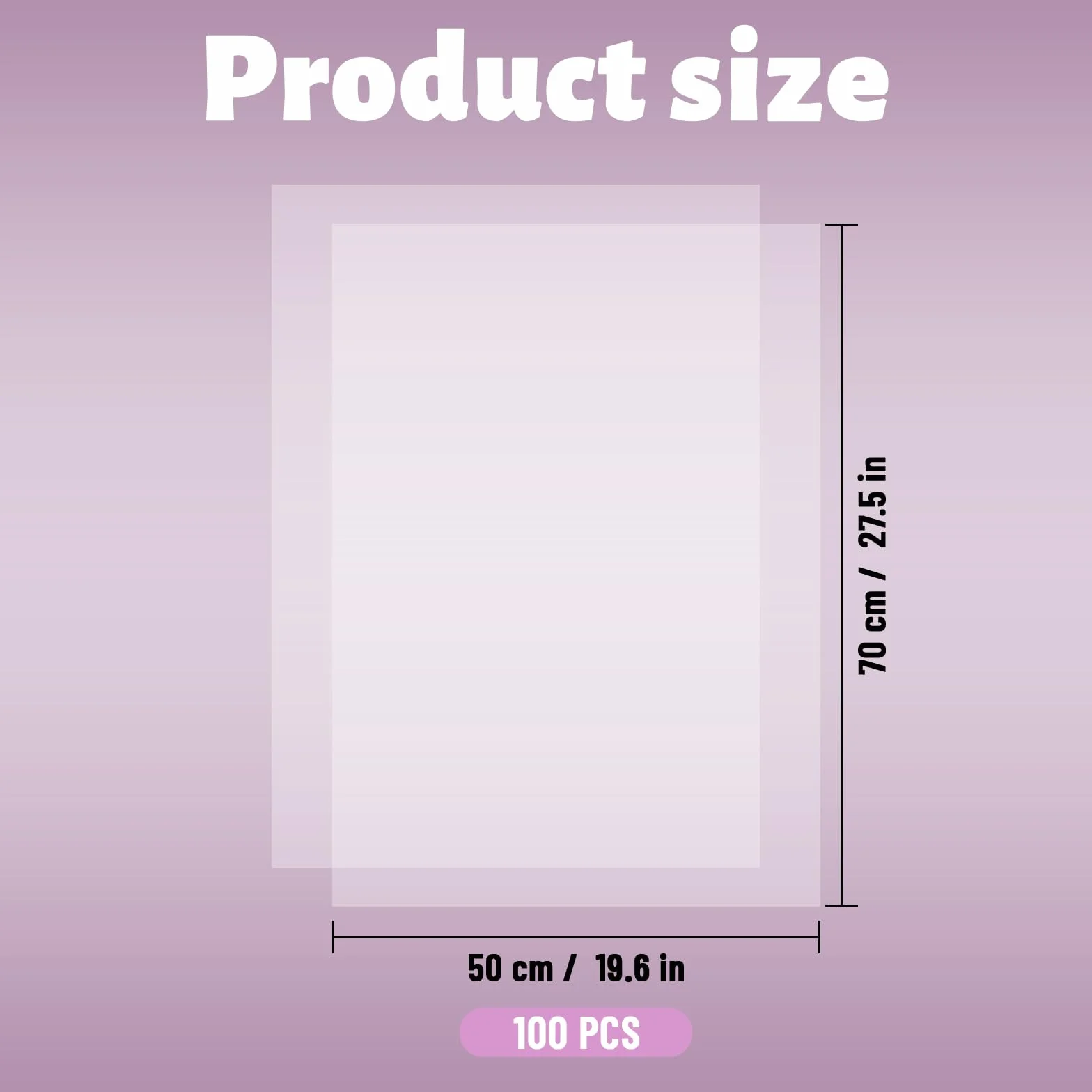 Carta Velina Bianco 100 Fogli 50x70 cm per Imballaggio Regali