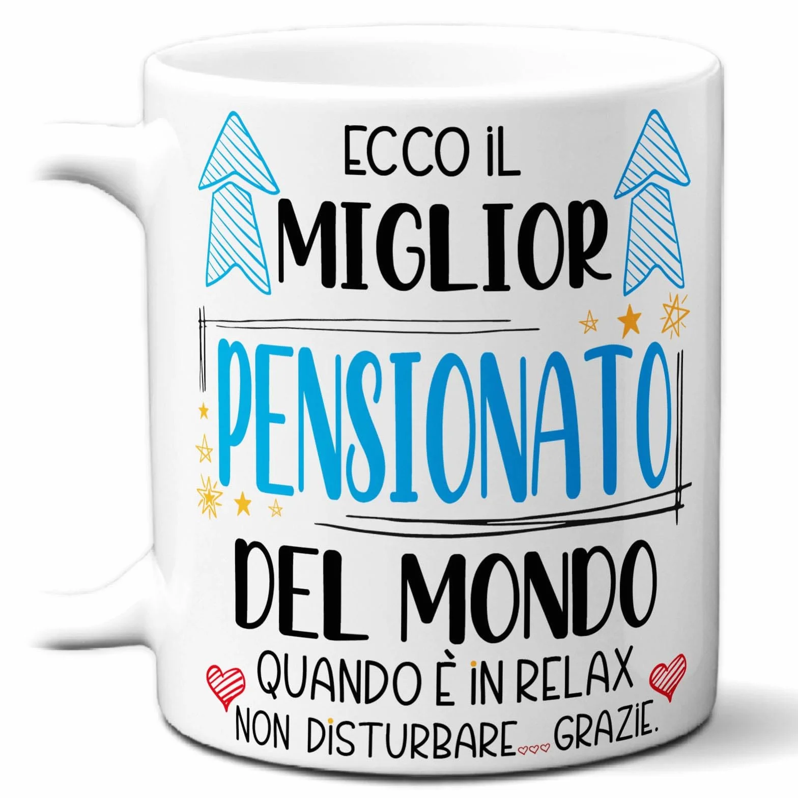 Tazza Regalo Pensionato dell'Anno, Idea Regalo Uomo Pensione Nonno, Tazza Miglior Pensionato del Mondo in Relax MUG178