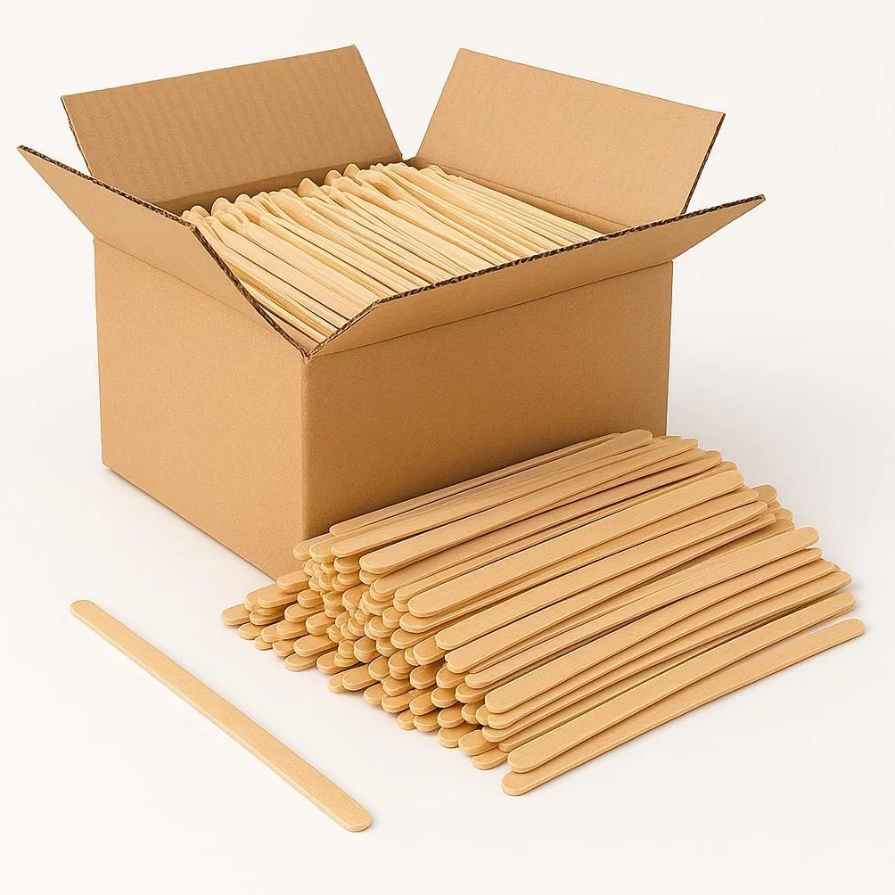 Bacchette da caffè in legno 14 cm 500 pezzi biodegradabili