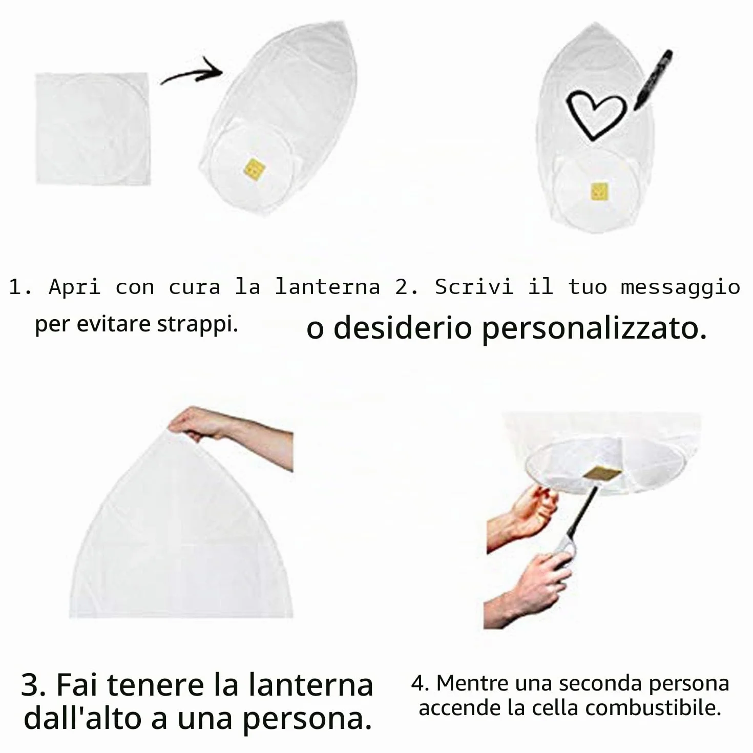 LABOTA Confezione da 5 lanterne volanti cinesi, da rilasciare in memoria, 100% biodegradabili, ecologiche, lanterne galleggianti per volare all'aperto, decorazioni per feste, compleanni, eid,