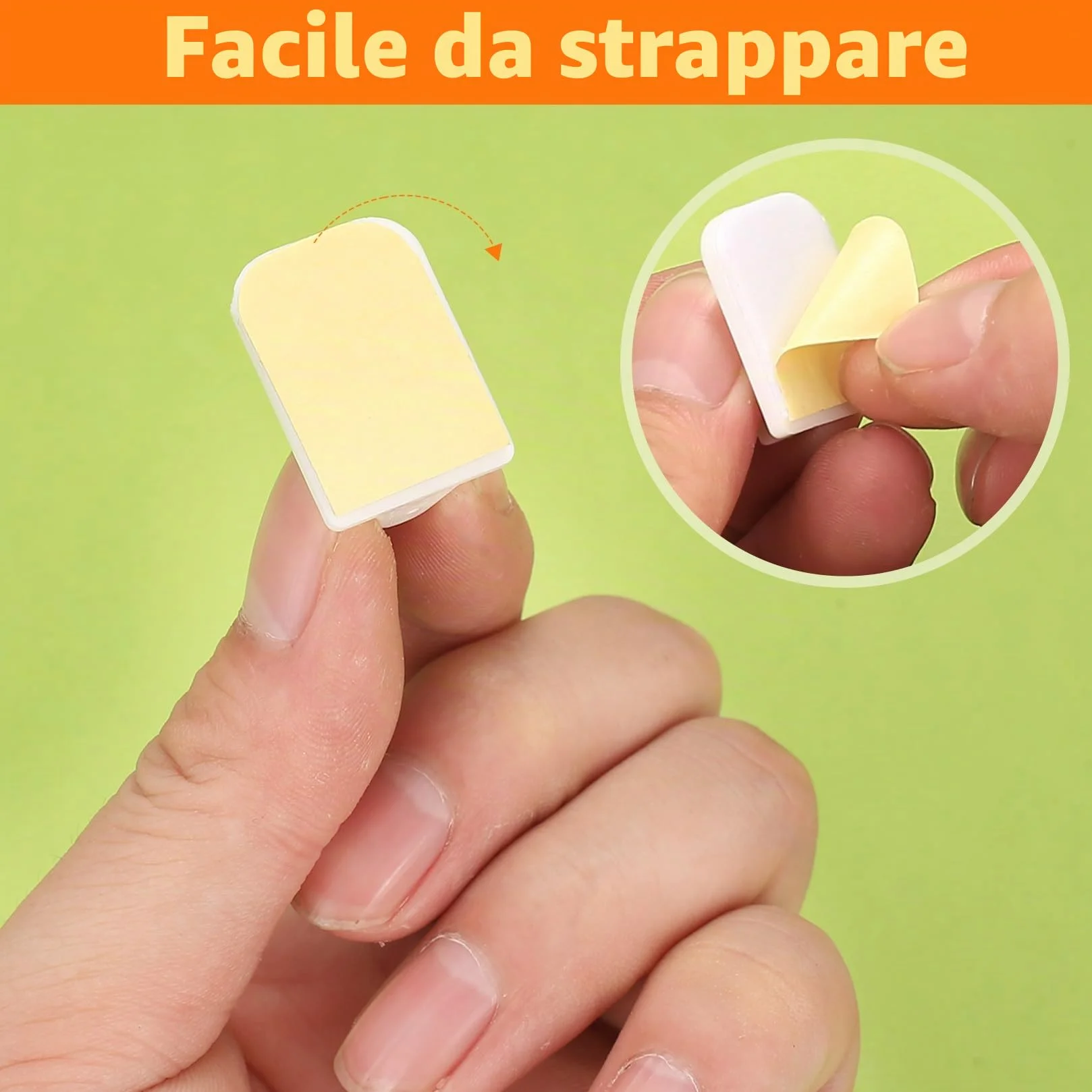 50 ganci autoadesivi per tende e finestre, gancio adesivo senza foratura, finestra in plastica