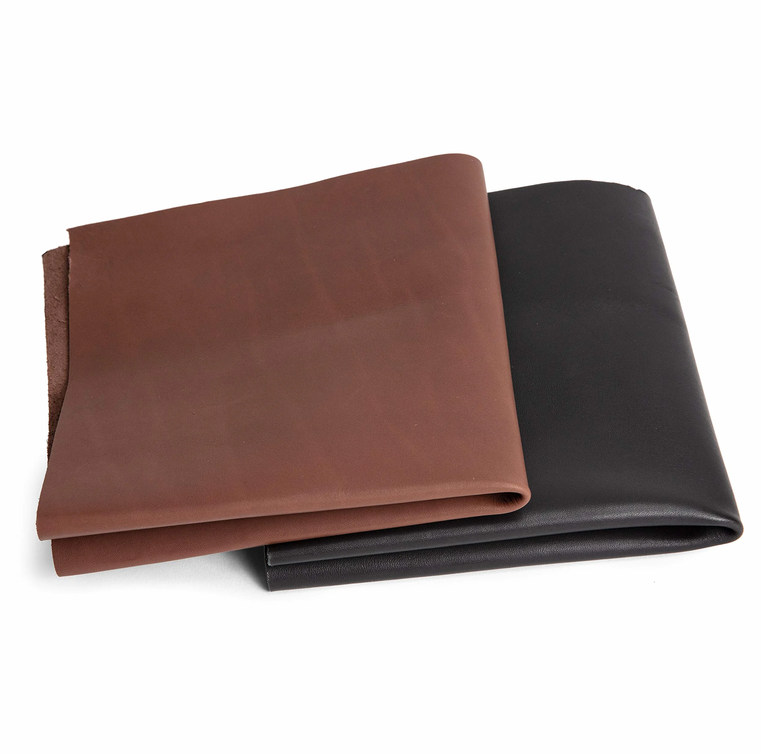 Pelle bovina | Nero | Pelle pieno fiore parzialmente porosa, leggermente cerata | Pezzi pretagliati in pelle | Per artigianato, per la lavorazione, il rivestimento | pezzi in pelle | Format A1