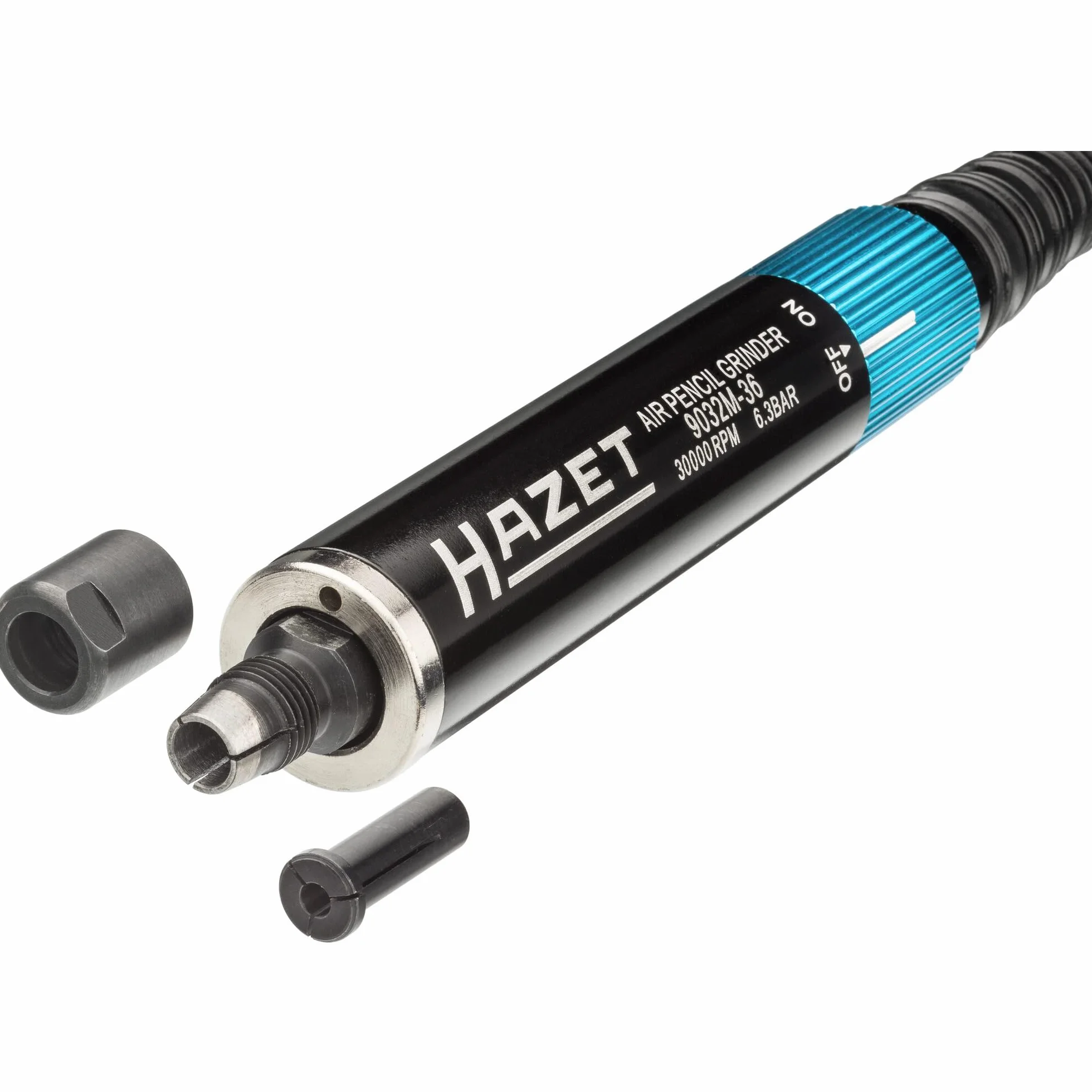 Mini smerigliatrice da banco HAZET 9032M-36 | versione diritta, filettatura interna 12,91 mm (1/4"), incl. tappo di accoppiamento | lavorazione precisa di pezzi in spazi ristretti