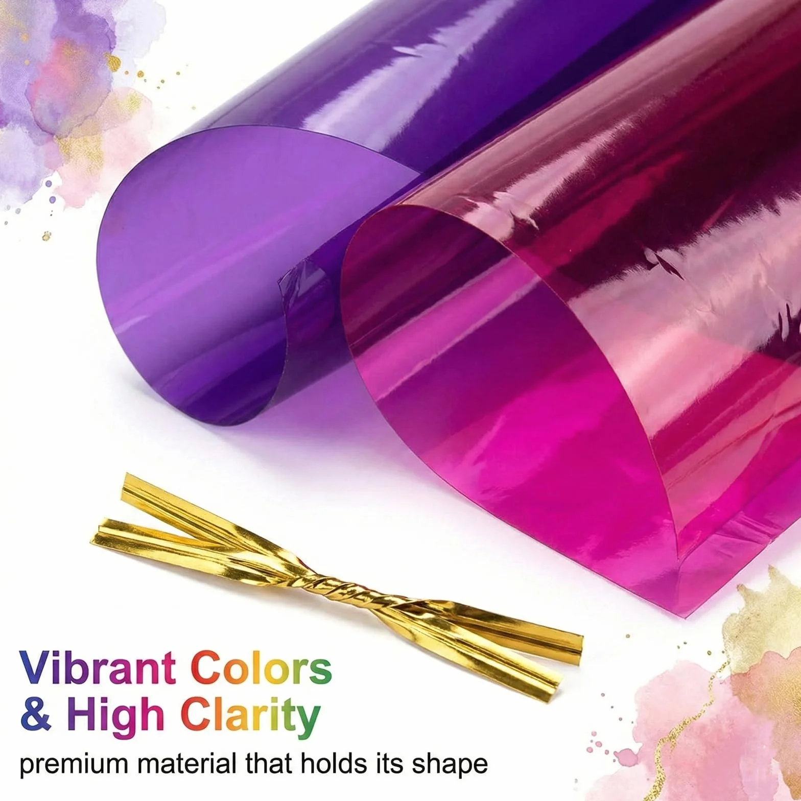 Cellophane per Imballaggio 200 Fogli Trasparenti Colorati Carta Regalo Decorativa Fai da Te