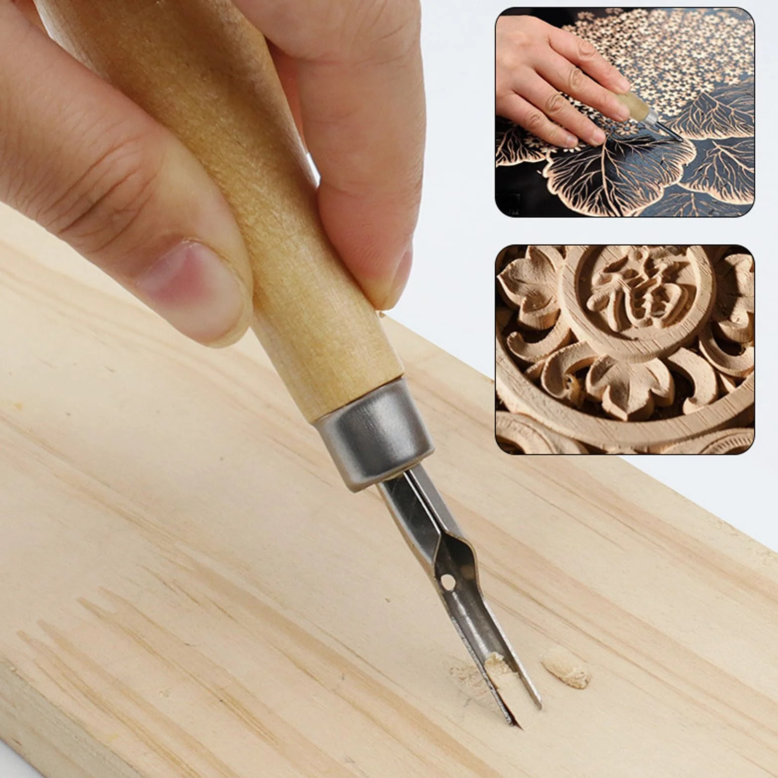 2 Kit di Strumenti Per Intaglio del Legno, Sgorbie per Legno, Coltelli da Intaglio con Lama, per Adulti, Principianti, per Blocchi di Intaglio Fai-da-Te Scultura E Arte Paiting