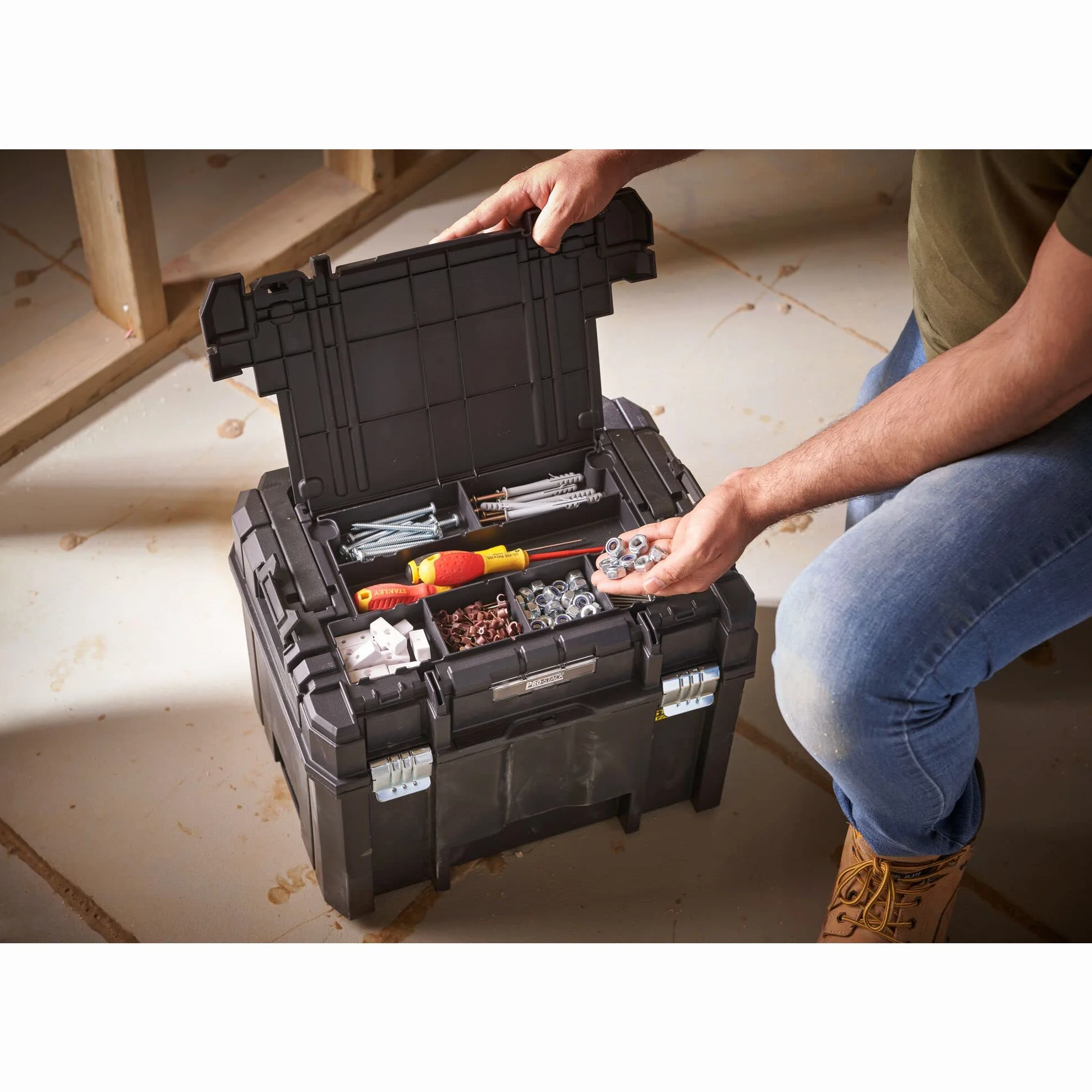 STANLEY FATMAX FMST1-75796 Cassetta Gran Volume con Maniglione PRO-STACK