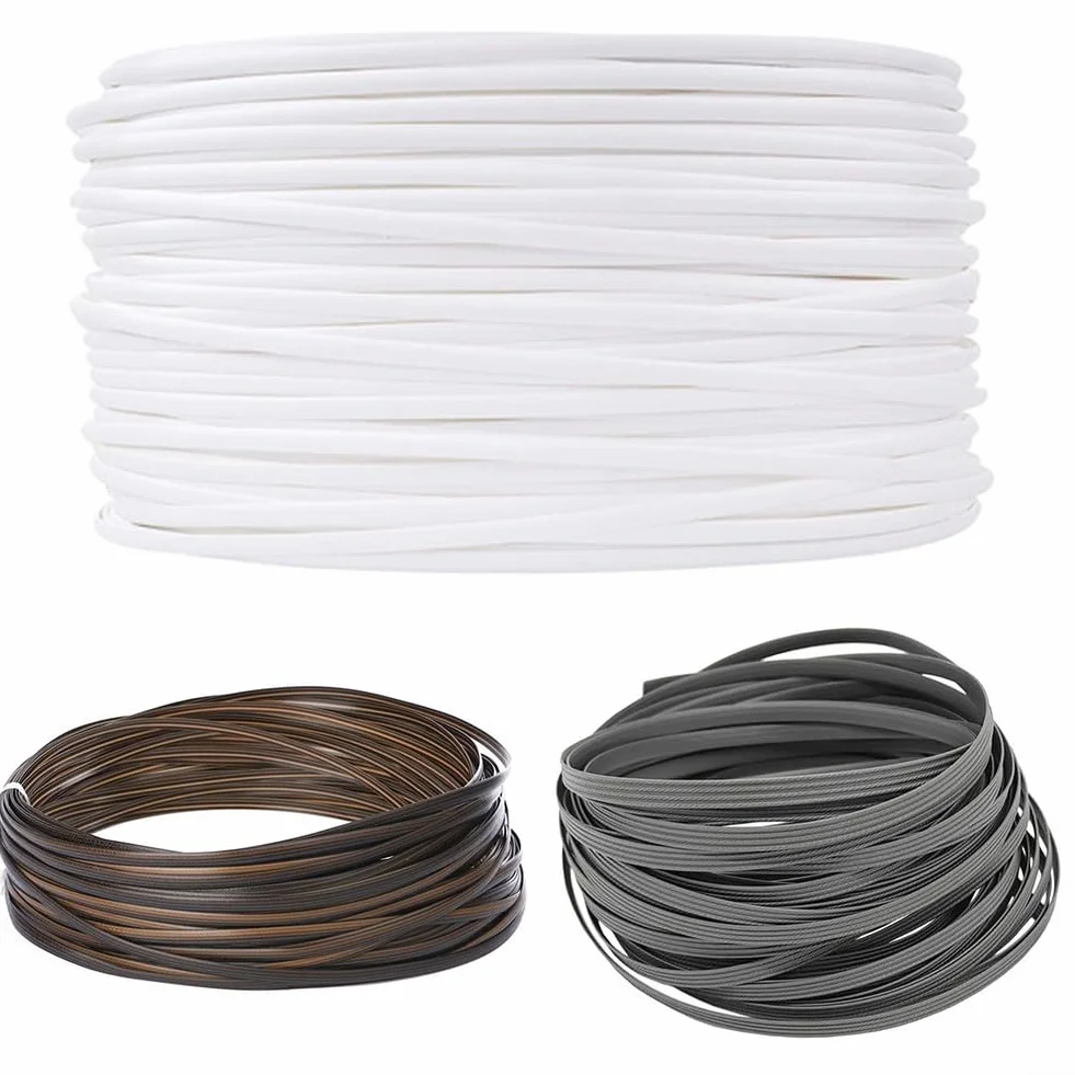 Kit riparazione rattan plastica 30 m PE restauro mobili patio fai da te marrone