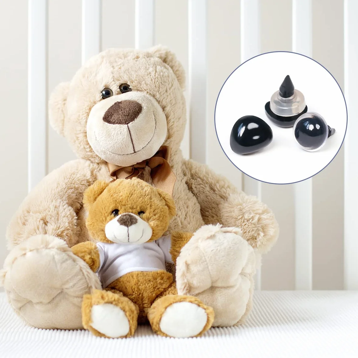 OSDUE 752 Pezzi Occhi per Amigurumi, Colorati di Sicurezza e Naso Accessori per Giocattoli Fai-da-Te per Bambole Teddy, Giocattoli di Peluche e Artigianato di Marionette, Pupazzi, Bambole di Plastica