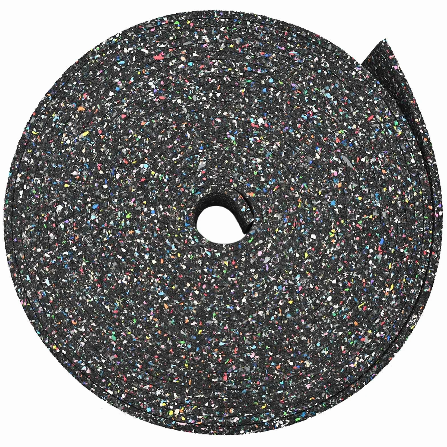 Rotolo di granulato di gomma, nero, 2000 x 12 x 0,3 cm, materiale elastico resistente, antiscivolo, per ufficio, casa, fai da te, per organizzare e fissare documenti
