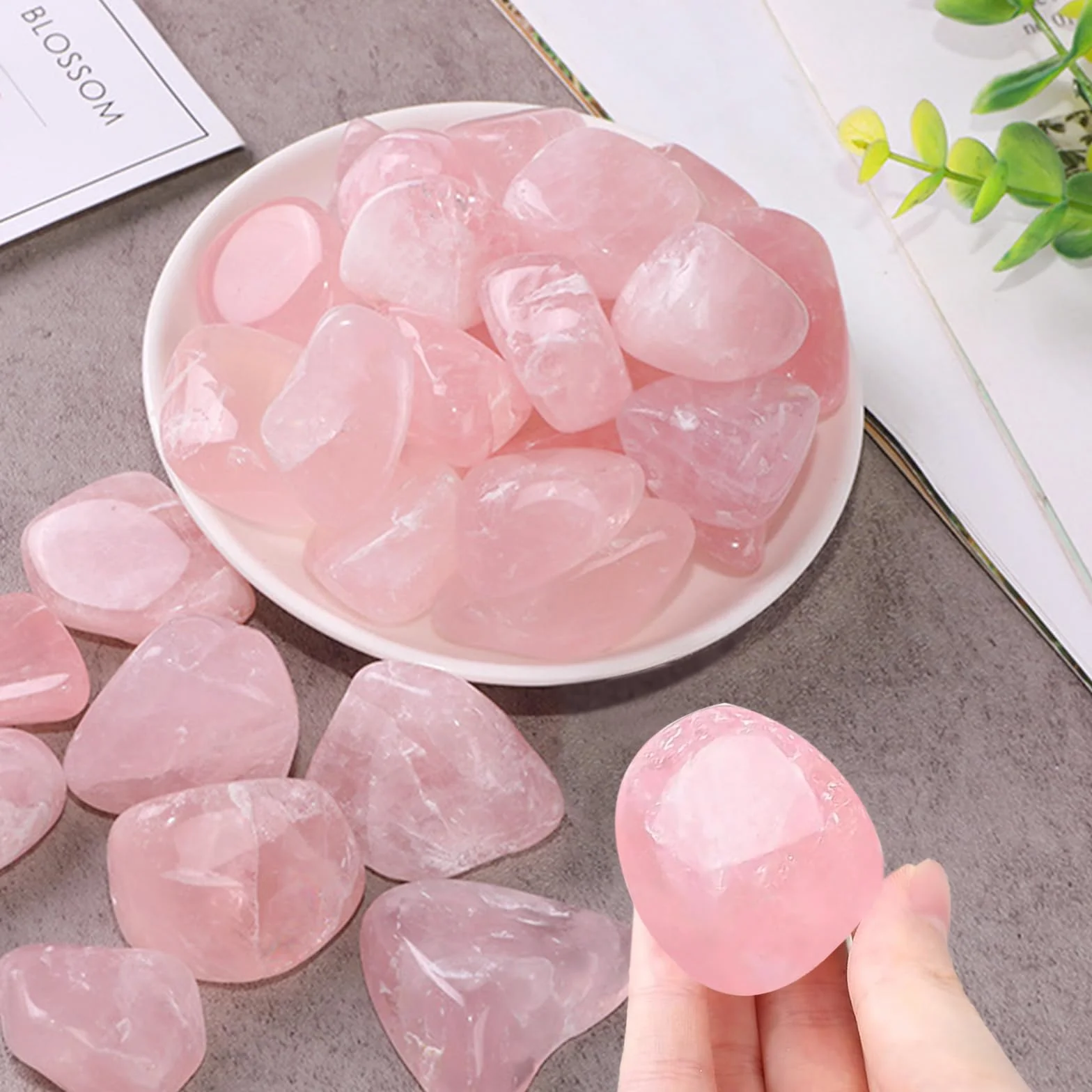 Quarzo Rosa Pietra Naturale 2-3cm Set 100g Trasparente