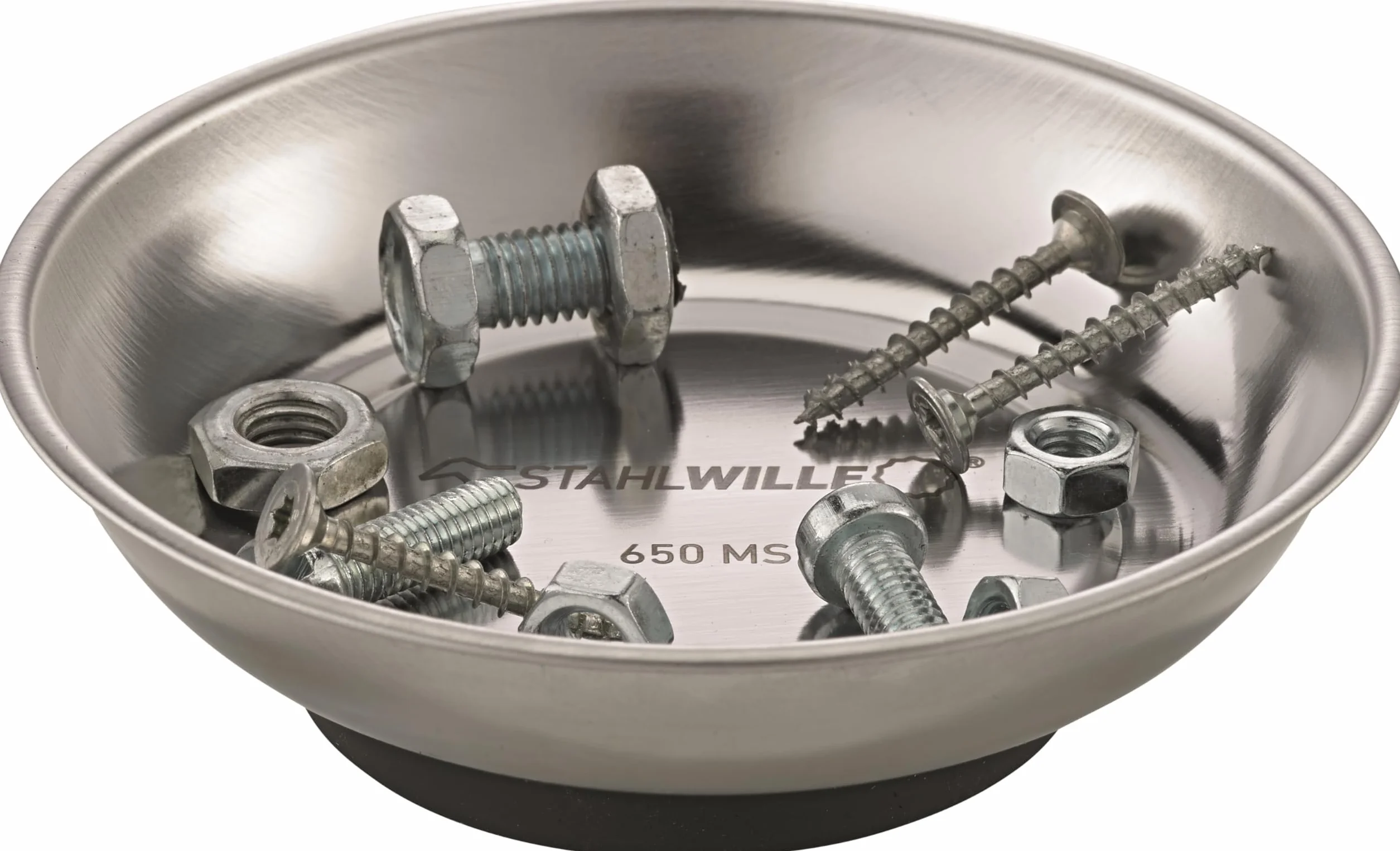 STAHLWILLE Guscio magnetico, diametro 108 mm, per riporre viti e dadi, piatto magnetico, montaggio flessibile su superfici metalliche