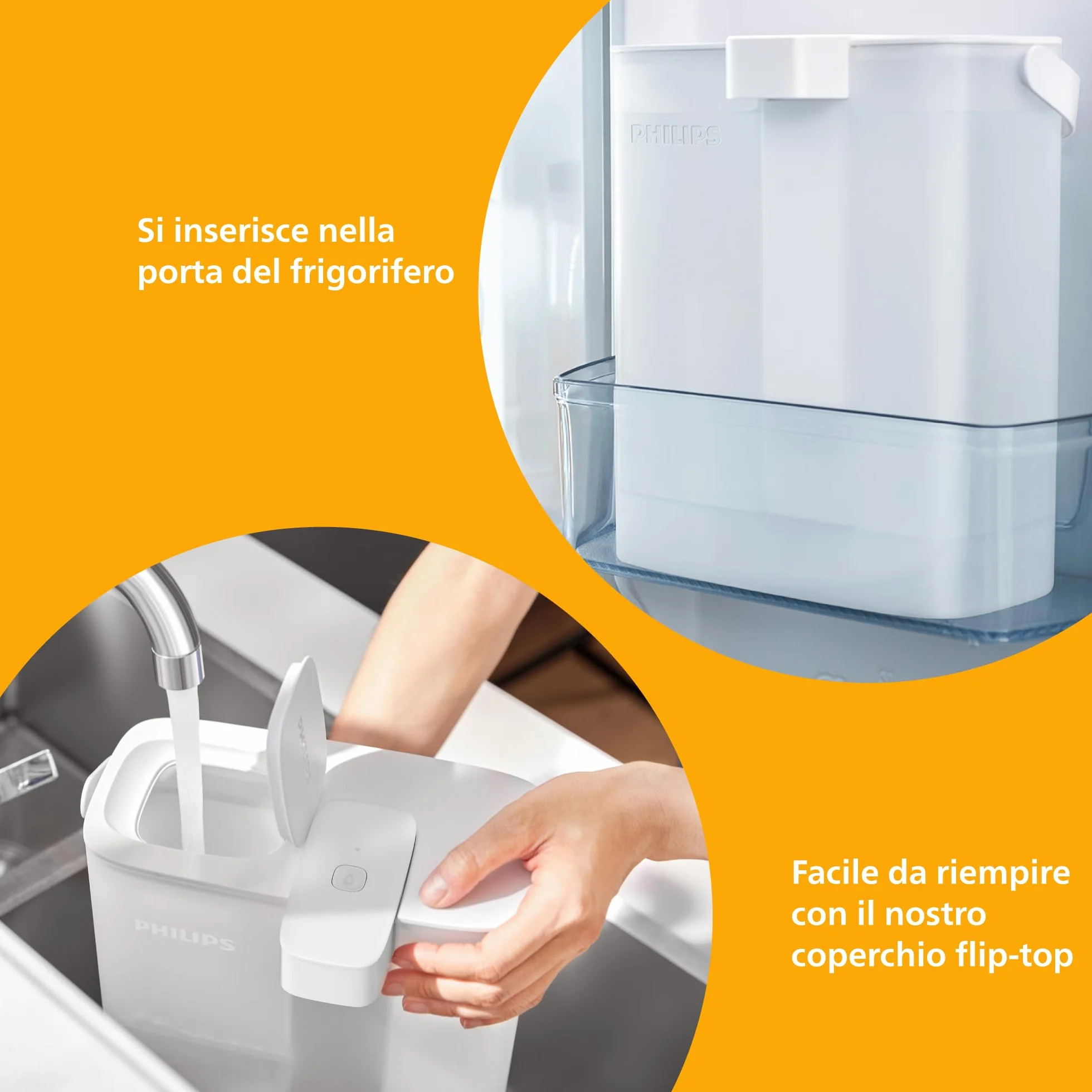 Philips Filtri di Ricambio Taste+ Confezione da 3 per Erogatore Acqua Filtrata, Senza BPA
