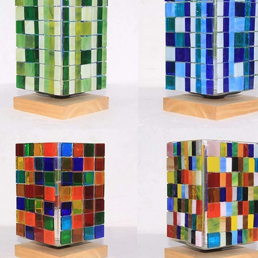 BTMIEY 1 striscia di vetro verniciata da 4 cm, fai da te, mosaico, fai da te, piatti, cornici, vasi da fiori, gioielli fatti a mano, 200 g (blu cielo)