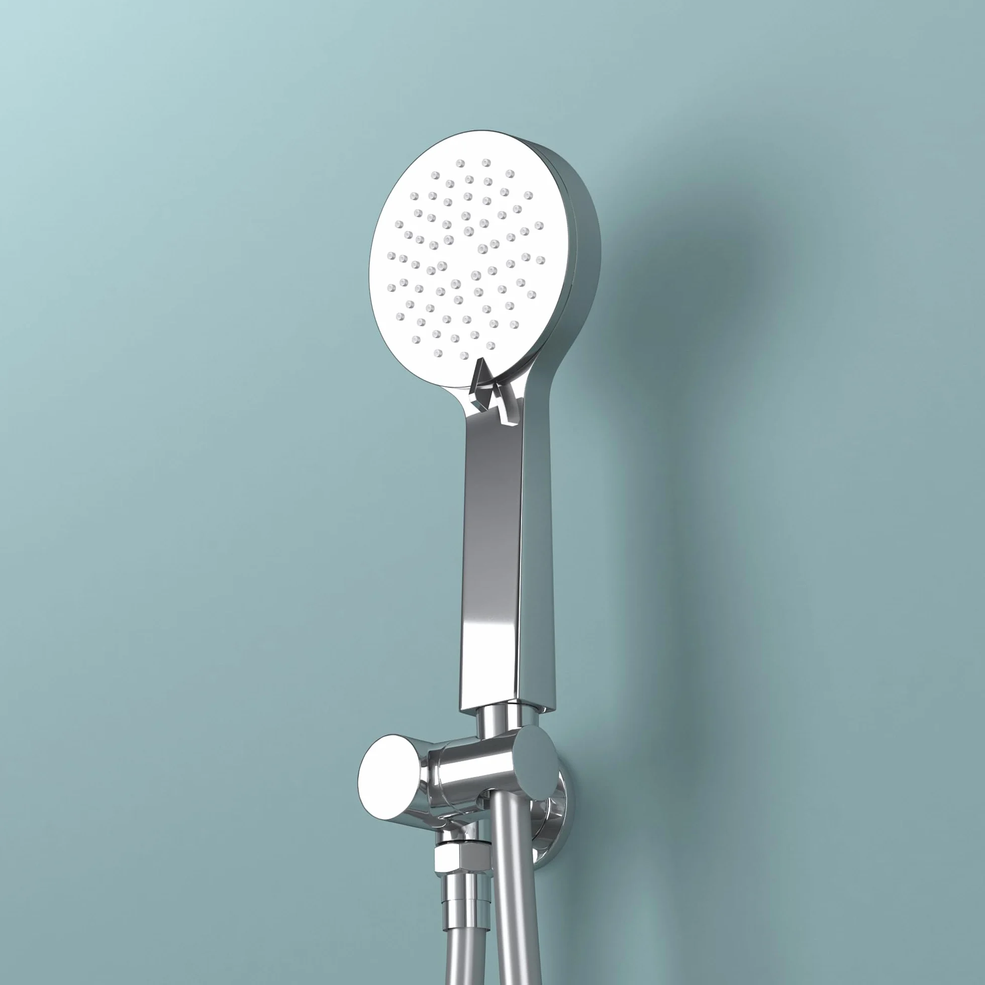 doporro Soffione Doccia a Pioggia Tondo da Parete(Ø 40cm),Set Doccia con Doccia a Mano e Pioggia Soffione Doccia con 1.5M Flessibile Doccia
