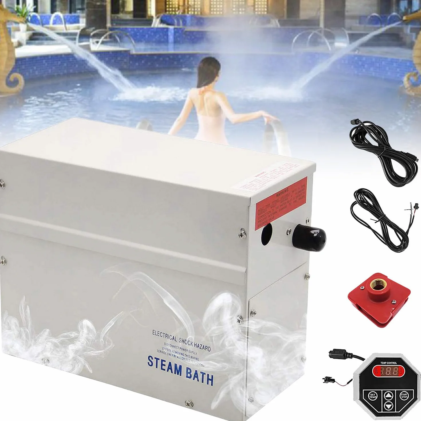 Generatore di Vapore per Bagno Turco 35-55 ℃ Generatore di Vapore per Bagno Turco per Sauna per Bagno Turco Doccia Turca a casa 220V,4.5KW