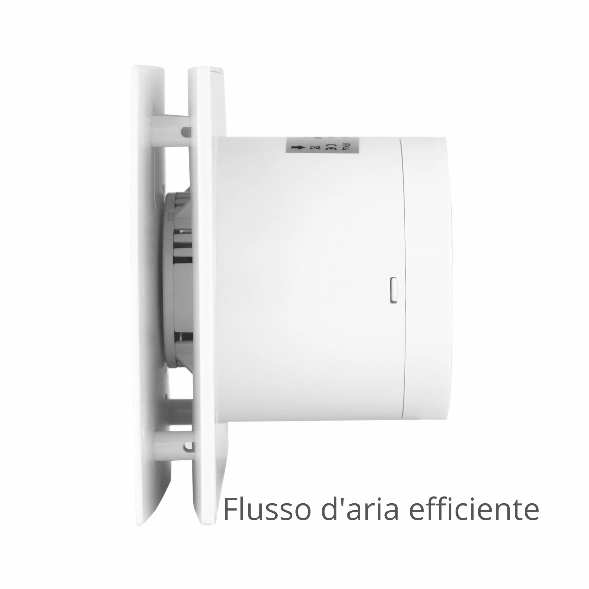Turbionaire Arte 100SW Aspiratore Bagno 100 mm Valvola di Non Ritorno IPX4 Bianco