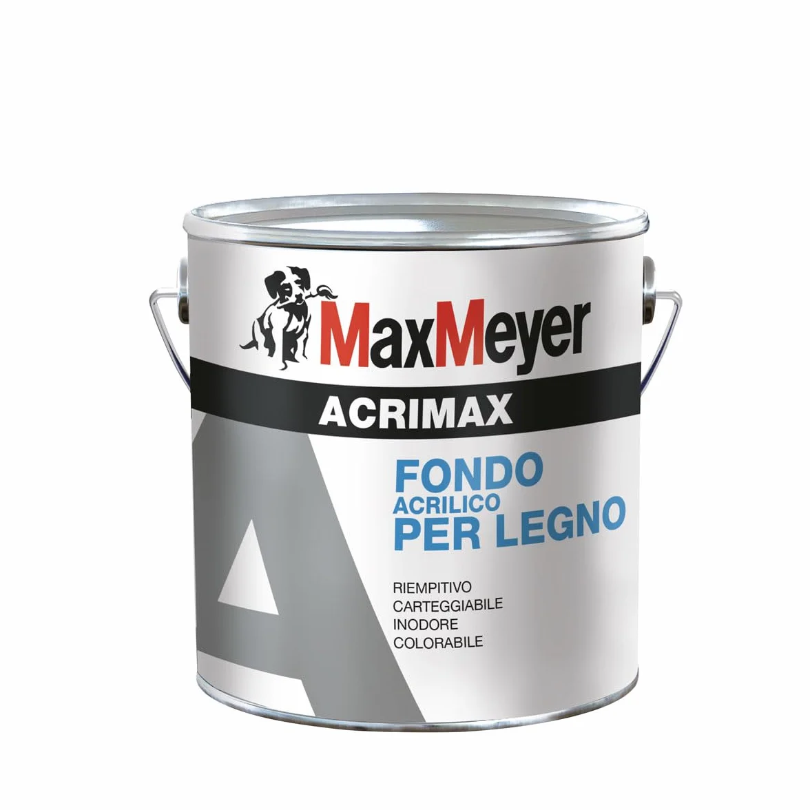 MAXMEYER Acrimax fondo acrilico per legno, Bianco, 2.5 L