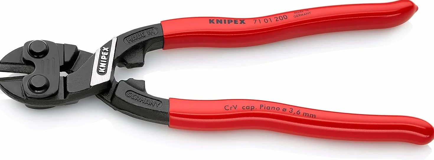 KNIPEX CoBolt Tronchese a doppia leva rivestiti in resina sintetica 200 mm, 71 01 200