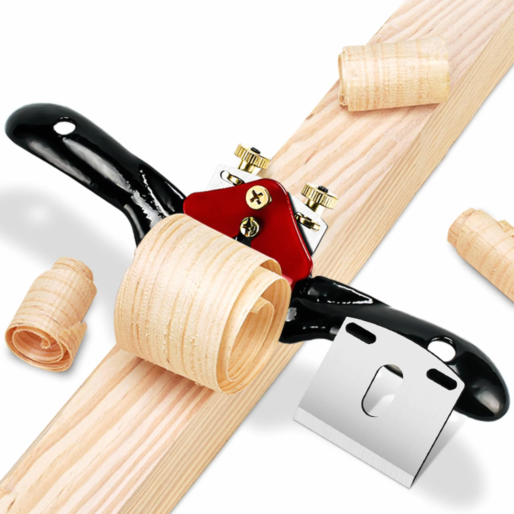 MINGZE Lavorazione del legno Regolabile Taglio Bordo Ha parlato Farsi la barba pialletto per Intagliatore di legno, Pialla a mano in legno per pialle da carpentiere (9 pollici)