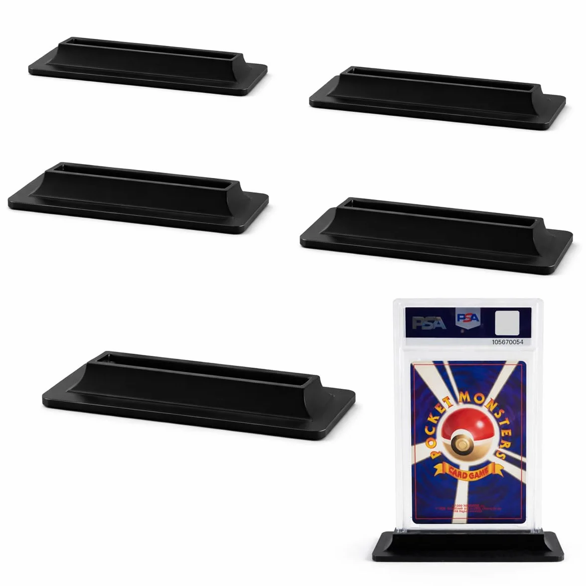 D&D Stand verticale per carta gradata PSA e GRAAD, espositore base per PSA, (5pz Nero)