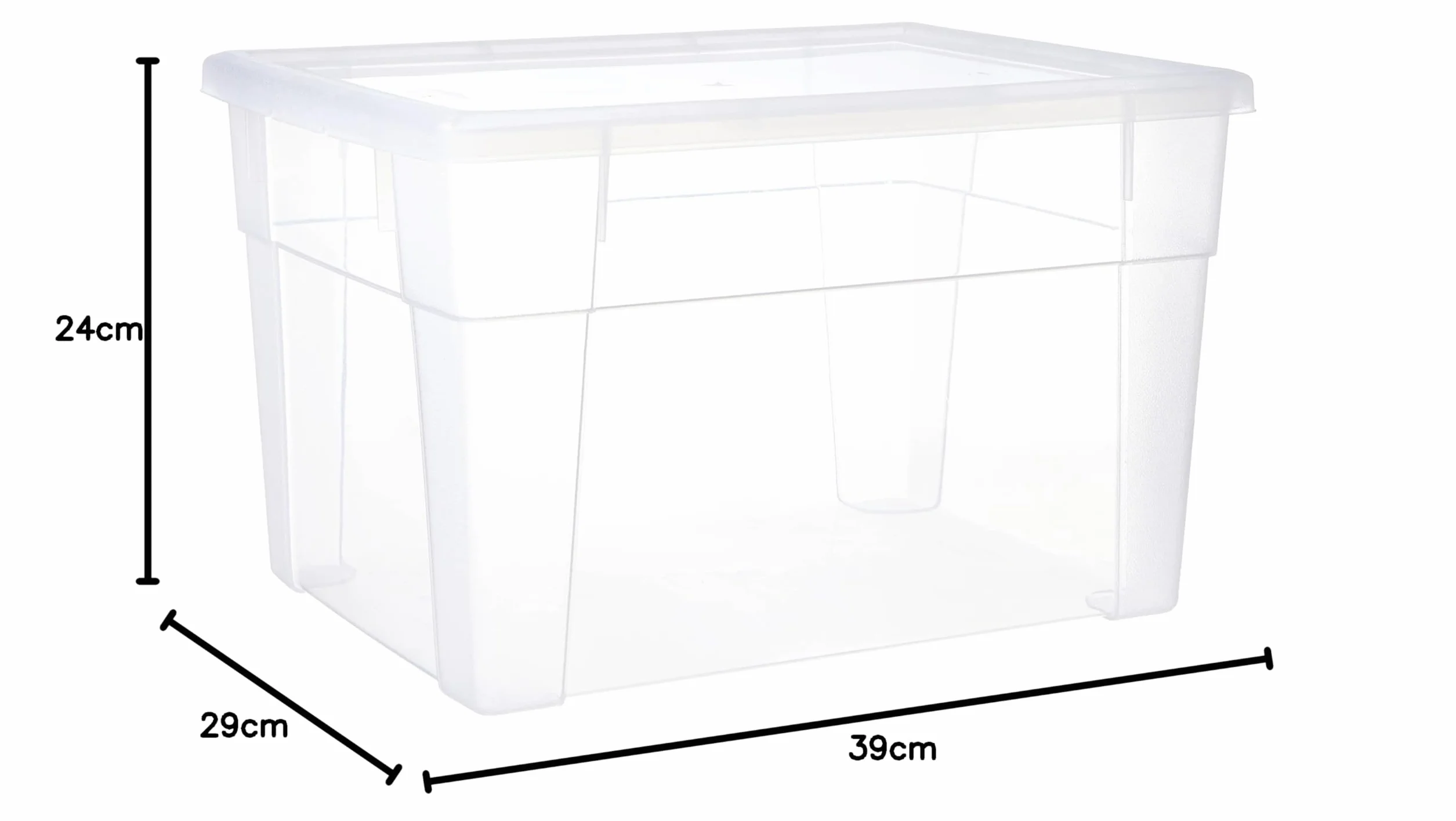 Stefanplast Visualbox Scatola di plastica Bianco Trasparente 39 x 29 x 24 cm