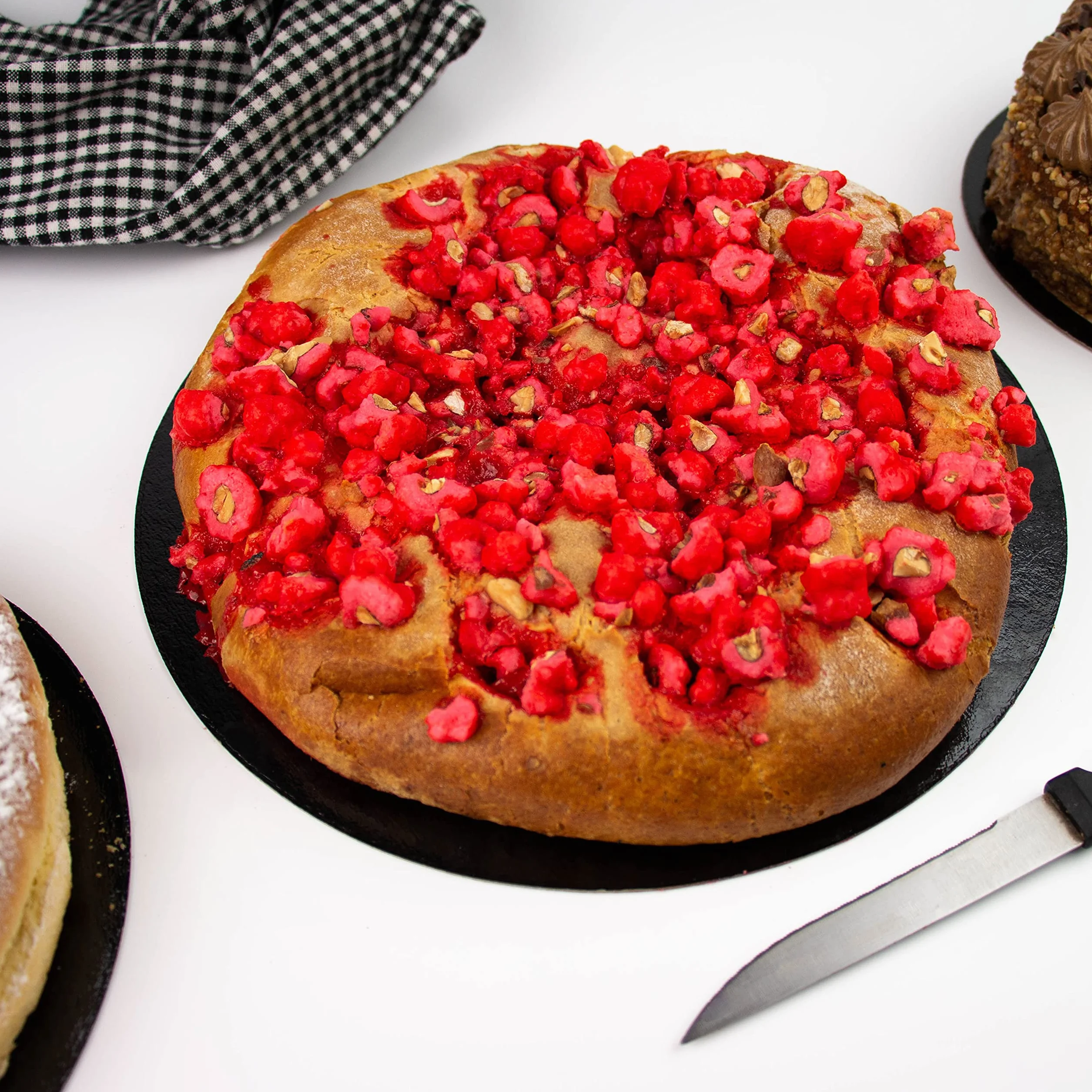 Set di 10 supporti per torte in scatole Oro/Nero 30 cm