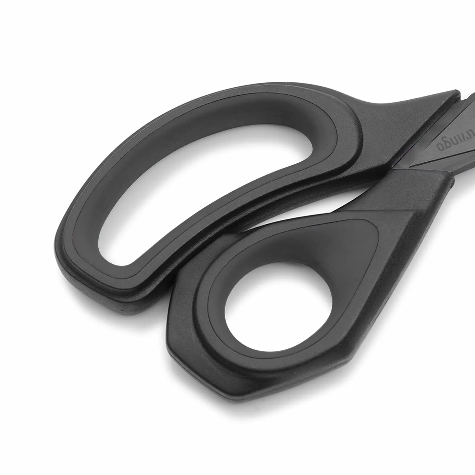LIVINGO 24 cm scharfe Stoffschere, Allzweckschere, strapazierfähig, Titanbeschichtet, Tailor Dressmaking Sewing Shears Comfort for Cutting Leather, Crafting Home Office Use, Black