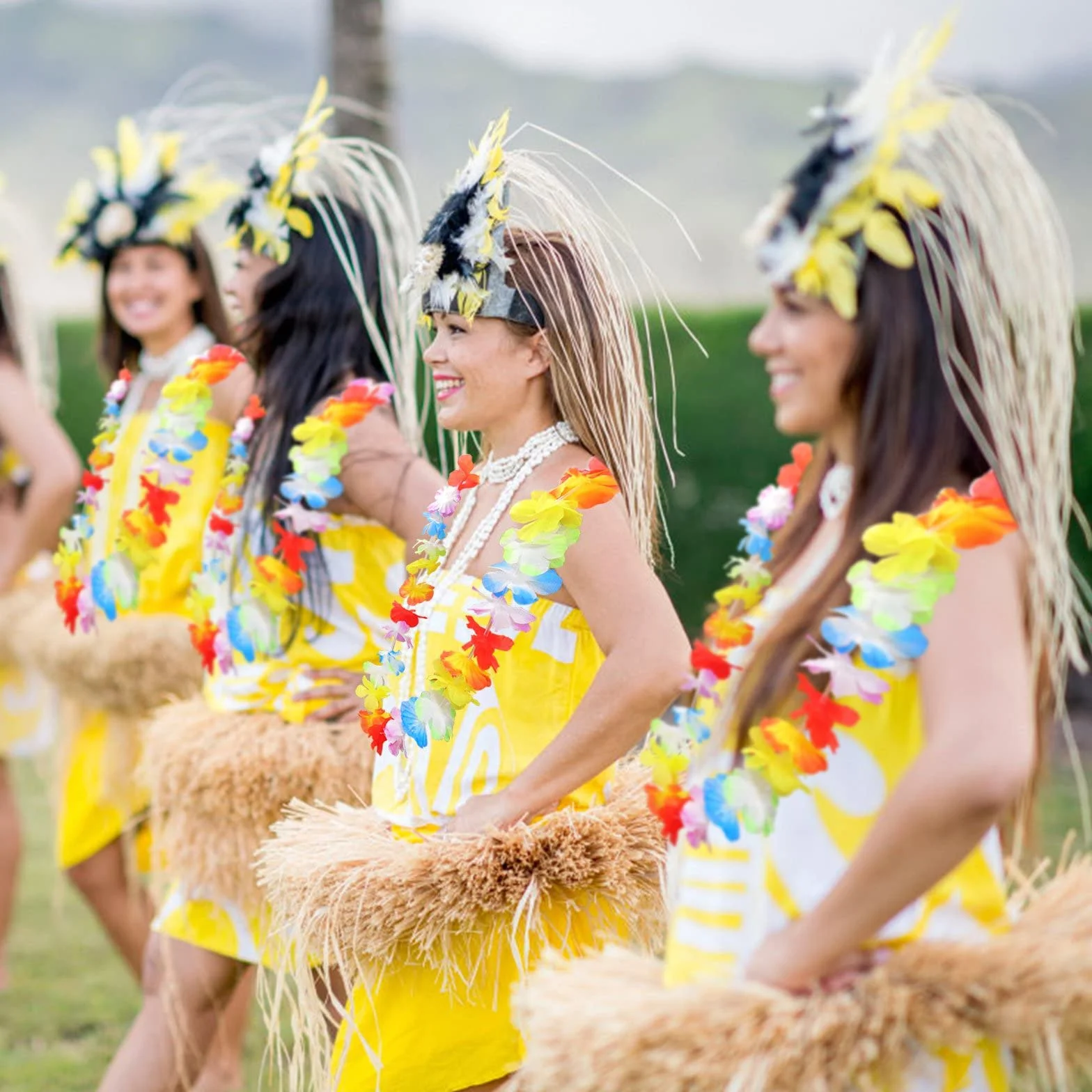 Frasheng 60 Pezzi Ghirlanda Hawaiana Collana,Tropicale Ghirlande Hawaii Hula,Hawaiana Luau Leis,Collane Hawaii Fiori,Decorazioni Feste Hawaiane Leis per Tropicale Spiaggia a Tema Festa Decorazioni