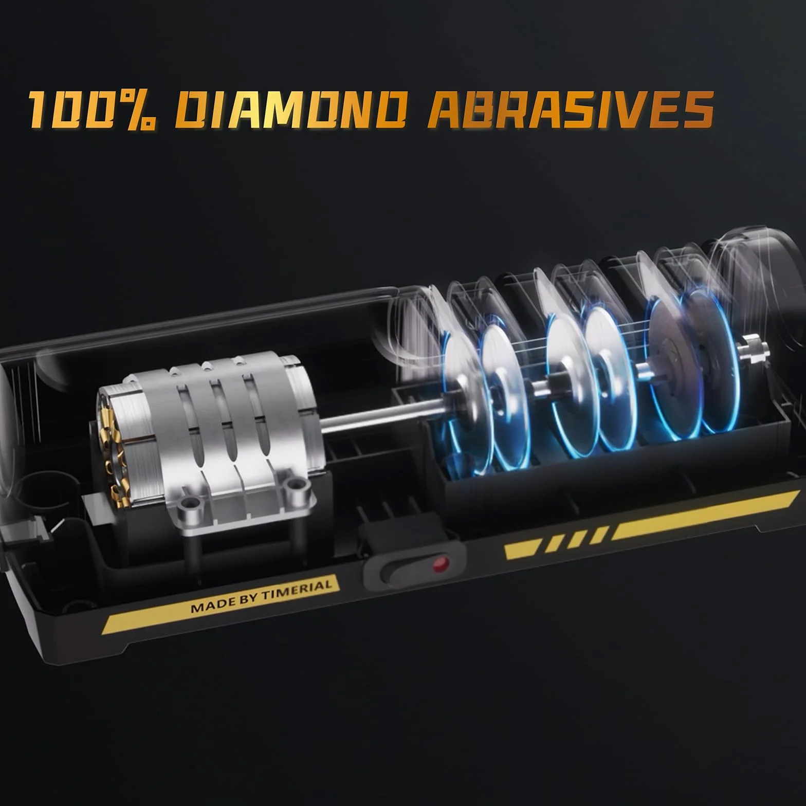 Affilacoltelli elettrico con disco abrasivo diamantato a 3 stadi e guida angolare di precisione a 15°, per affilare e lucidare coltelli da cucina in acciaio o coltelli in ceramica