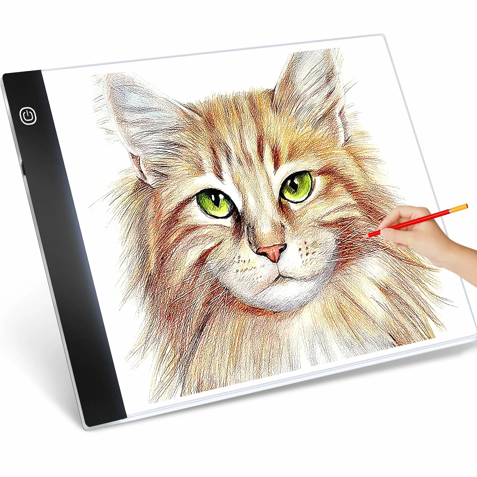 Guiseapue A4 Lavagnetta Luminosa per Disegnare, Lavagna Luminosa Bambini Artisti, Regolabili Tavoletta Luminosa per Pittura, Disegno, Schizzi, Pittura Diamante,Animazione