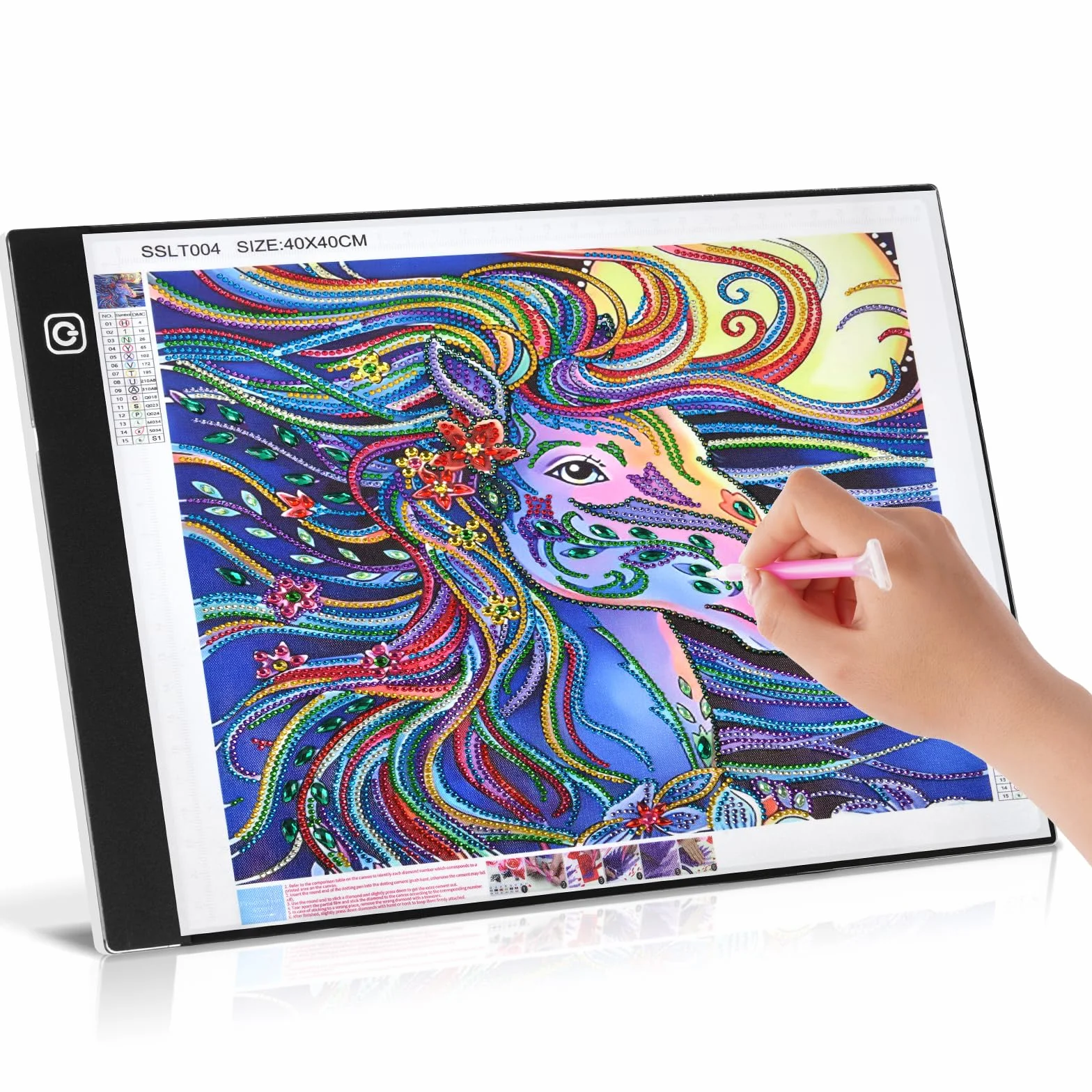 AUAUY A4 Tavoletta Luminosa per Disegnare, Ultrasottile Lavagna Luminosa, Scatola luminosa a LED, con Luminosità Regolabile, per Animazione,Schizzi,Progettazione,Pittura a Diamante 5D