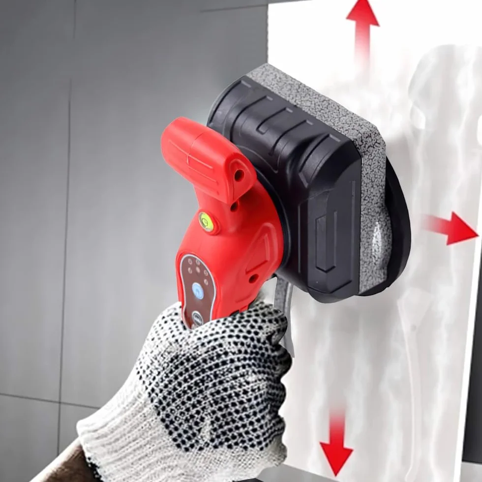 Dispositivo di vibrazione per piastrelle, per batteria Vickers, 18 V, vibratore per piastrelle, 200 kg, con ventosa da 125 mm, per piastrelle (2 batterie)