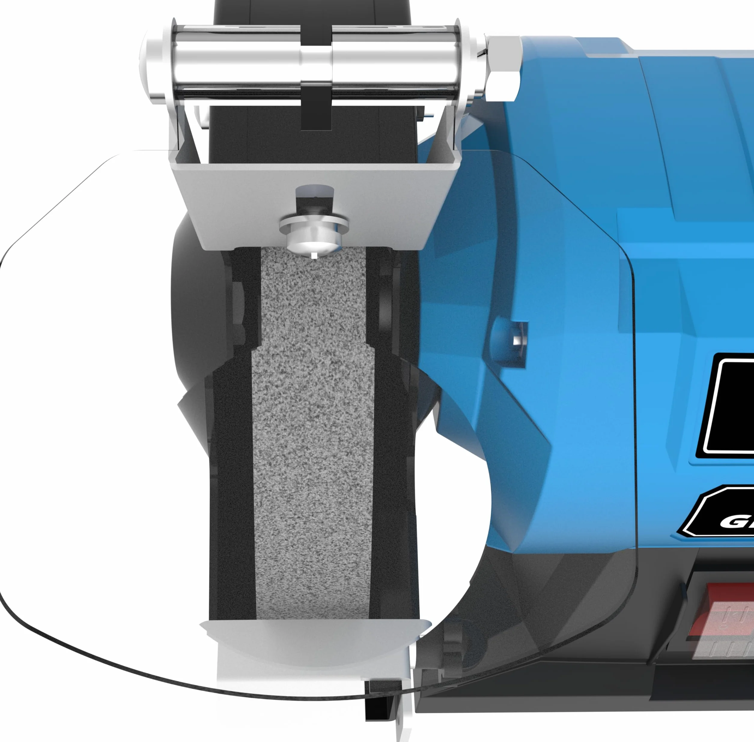 Güde Smerigliatrice combinata GKS 150-25 (250 W, 2980 1/min, motore a condensatore, base stabile della macchina, dispositivo di protezione scintille regolabile, disco abrasivo fine Ø 150 mm 36 K,