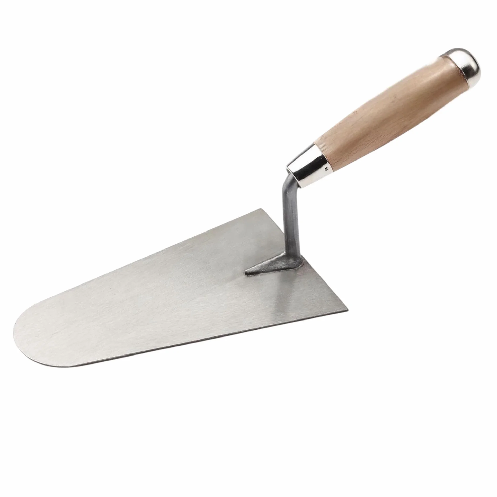 Topolenashop Cazzuola da Muratore 20 cm con Manico in Legno | Attrezzo per Intonaco, Malta e Cemento | Lama in Acciaio Resistente | Utensile per Muratura, Ristrutturazioni e Fai da Te 332526