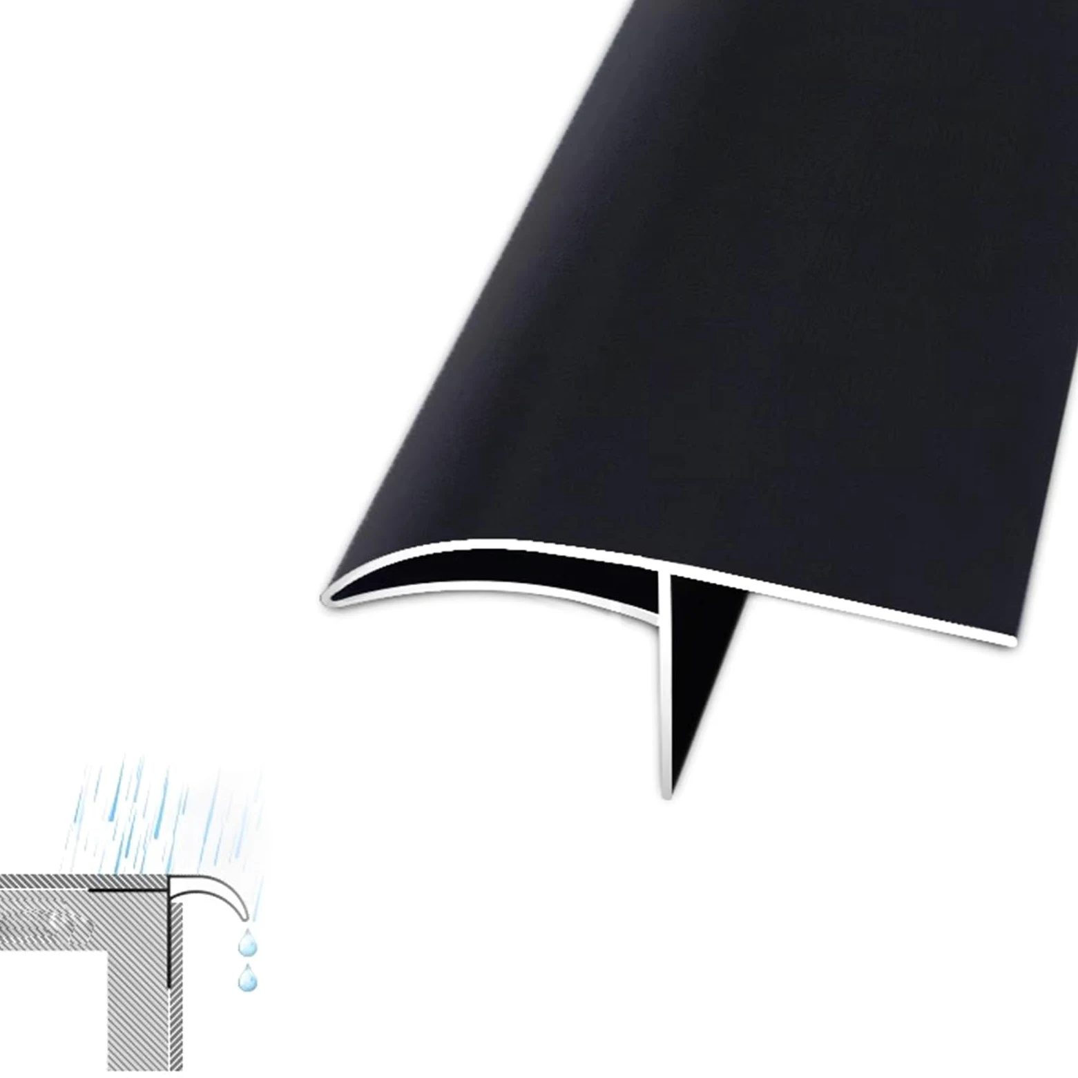 Deflettore Antipioggia, Barra deviatrice for Ala gocciolante, Bordo davanzale Finestra, Parete, Telaio Porta, grondaia tagliapioggia, 1-20 m(2m/6.6ft)