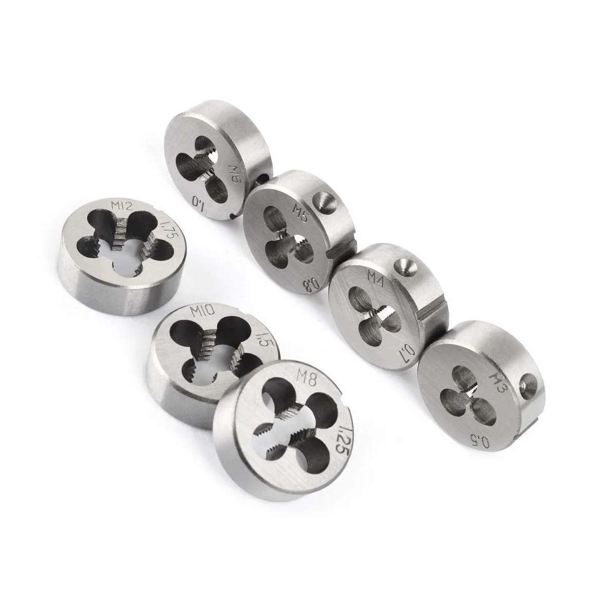 Gunpla 32 Pezzi Set Maschi e Filiera per Filettatura Metrica M3-M12, Kit Filettare in Acciaio Legato al Tungsteno