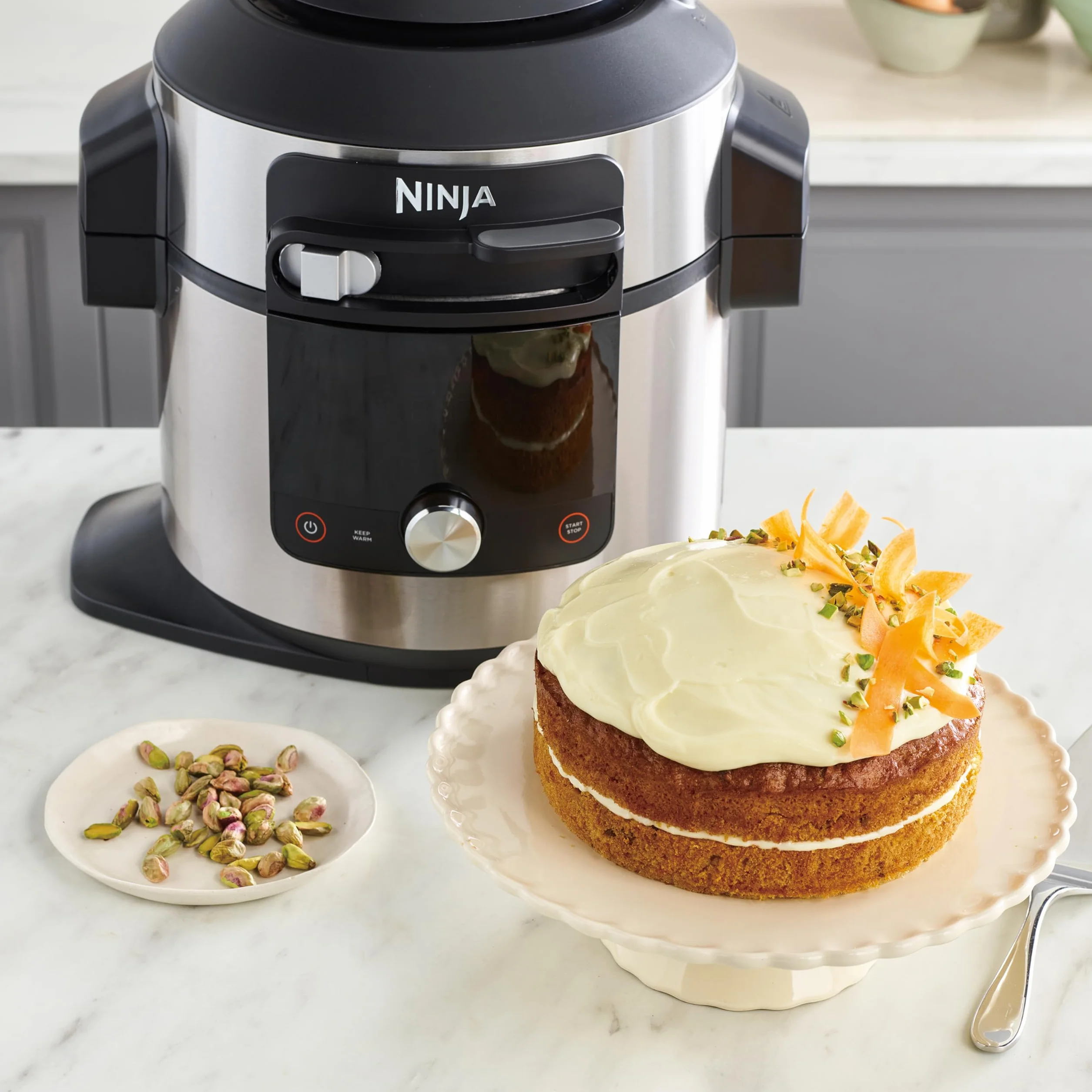 Ninja Foodi MAX Multicooker con Coperchio SmartLid e Sonda Digitale, 14 Funzioni, Cottura Intelligente, 7.5L, Pentola a Pressione, Friggitrice ad Aria, Cottura a Vapore, Griglia, Acciaio, OL750EU