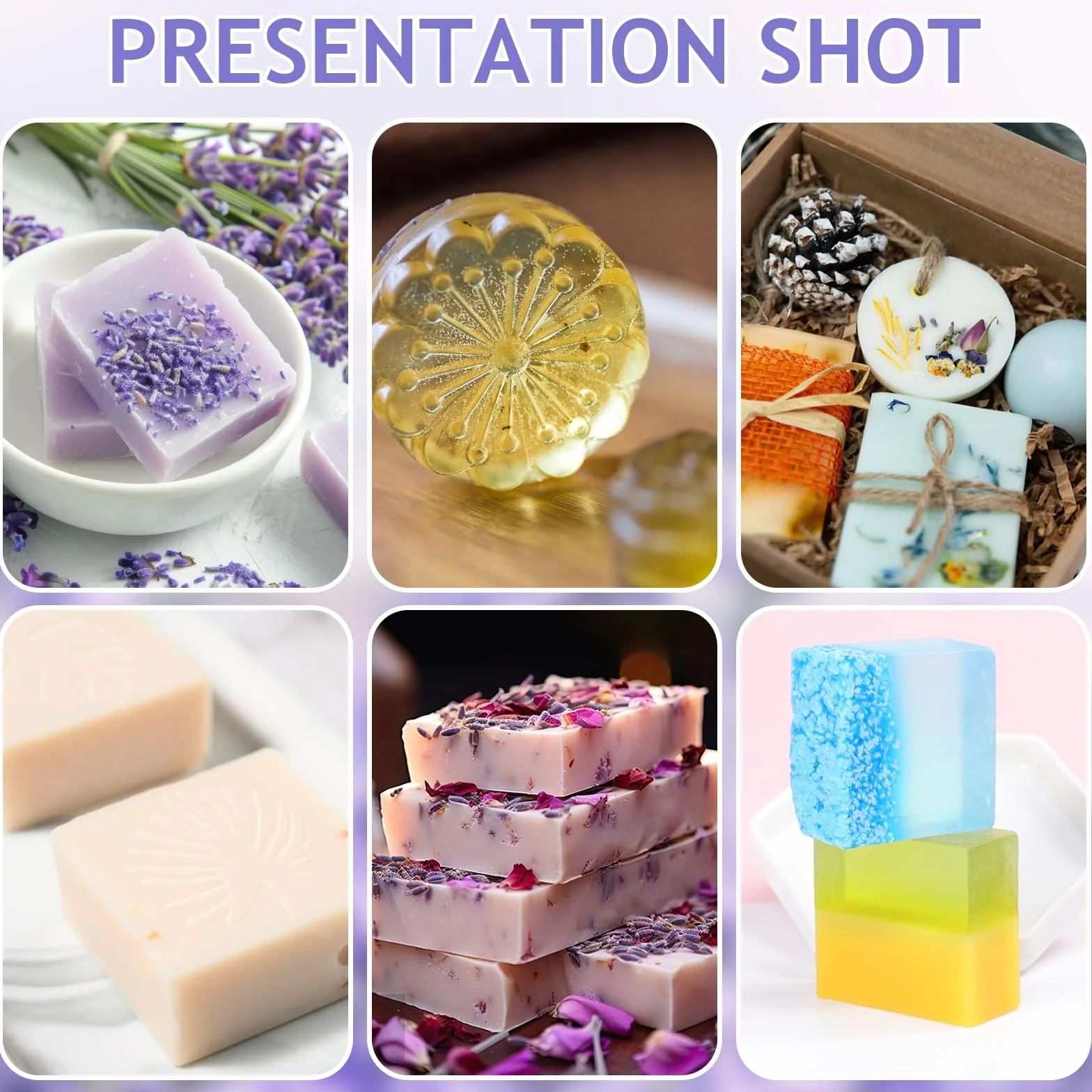 Kit Sapone Fai Da Te, Kit Fai Da Te Creativo Adulti, Contiene Base per Sapone, Essenza di Colore, Olio Profumato, Muffa, ecc., Può Essere Regalato