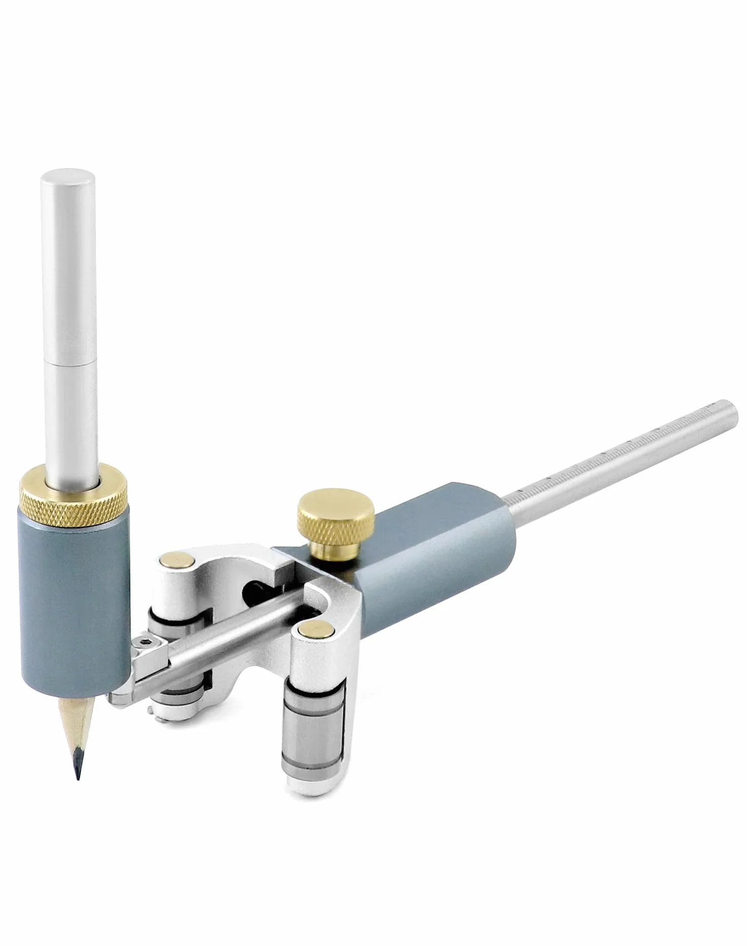 QWORK® Strumento per tracciare legno a doppio scopo per il disegno preciso di linee e archi (0-120 mm)